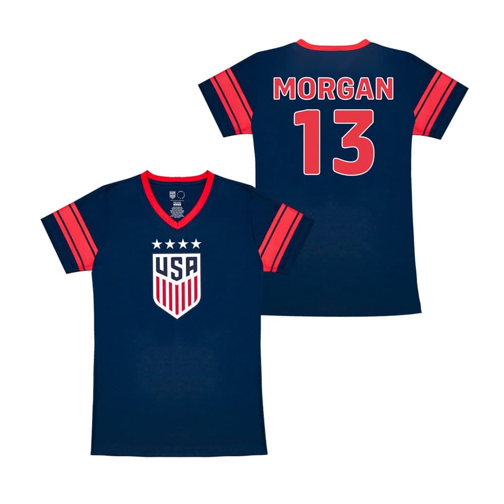 Icon SportsOfficial Licensed U.S. Soccer 4 Star USWNT Players Girl's Game Day Shirts Football Tee Top