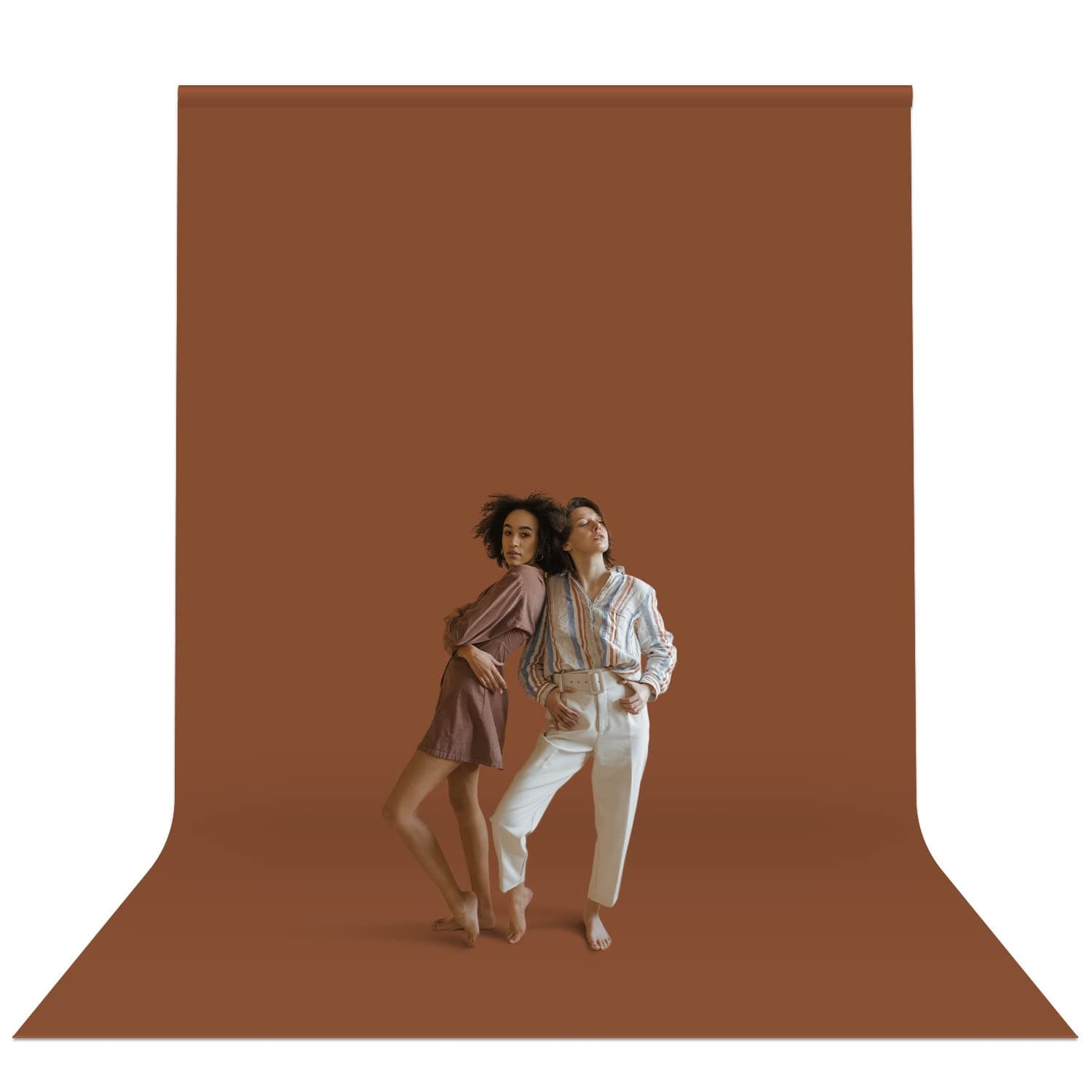 LimoStudio 10 ft. x 12 ft. Brown Backdrop Screen, Soft Brown Background Muslin with Premium Thick Synthetic Fabric, Silk Soft Texture Higher Density 200GSM, for Photo Video, Events, Party, AGG179