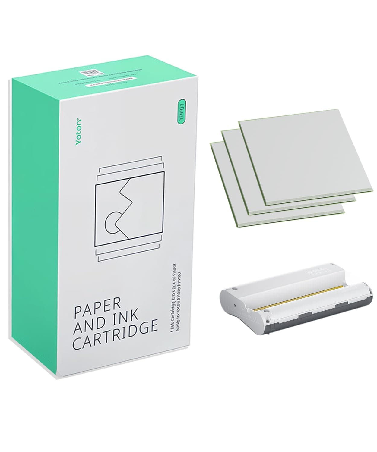 YOTON Photo Paper Gloss 6.7"x3.9" Vivid Color Picture Paper 54 Count and 1 Ink Cartridge