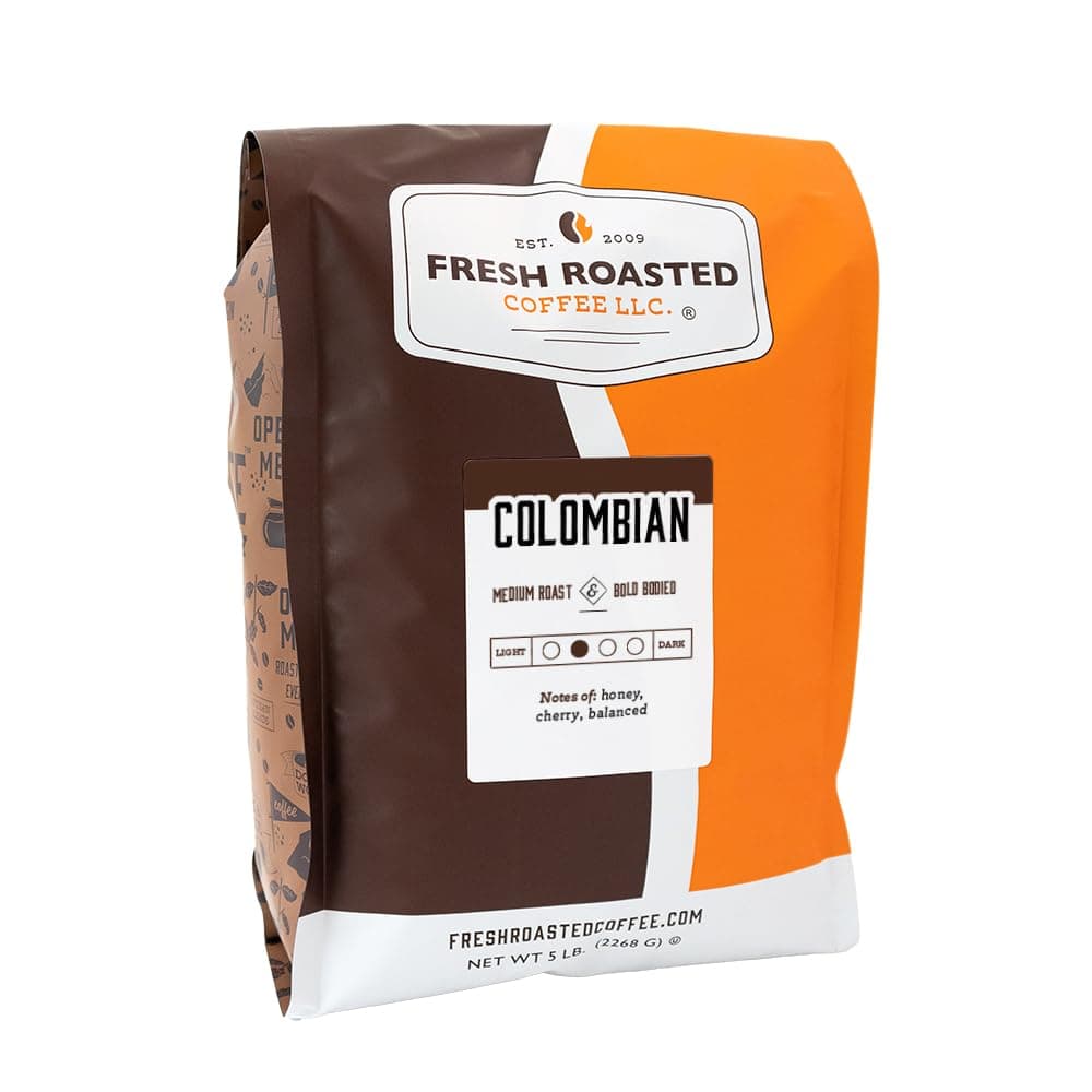 100% Colombian Supremo Coffee, Whole Bean, Fresh Roasted Coffee LLC (5 lb.)