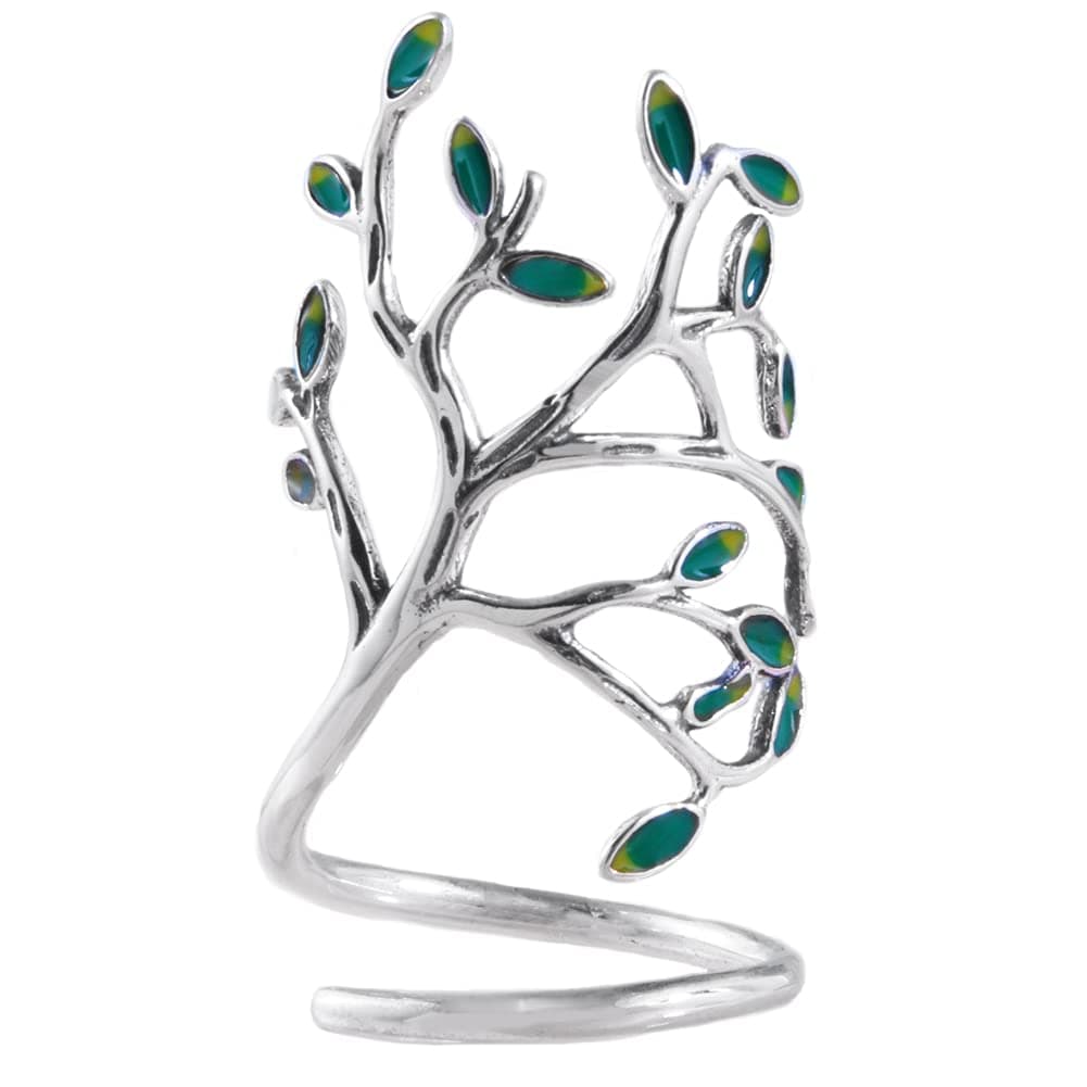 Innovative The Tree Of Life Sterling Silver Open Ring for Both Women and Men