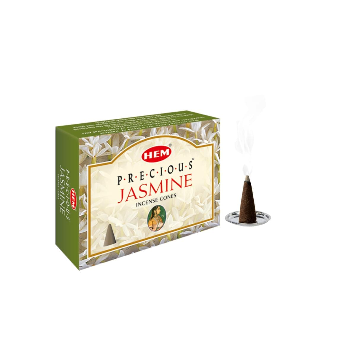 HEM Precious Jasmine - Case of 12 Boxes, 10 Cones Each - Incense From India