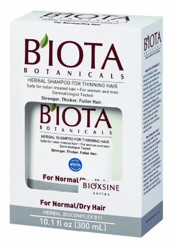 Biota Botanicals Bioxsine Series Shampoo for Thinning Hair for Normal and Dry Hair, 10.1 Fluid Ounce