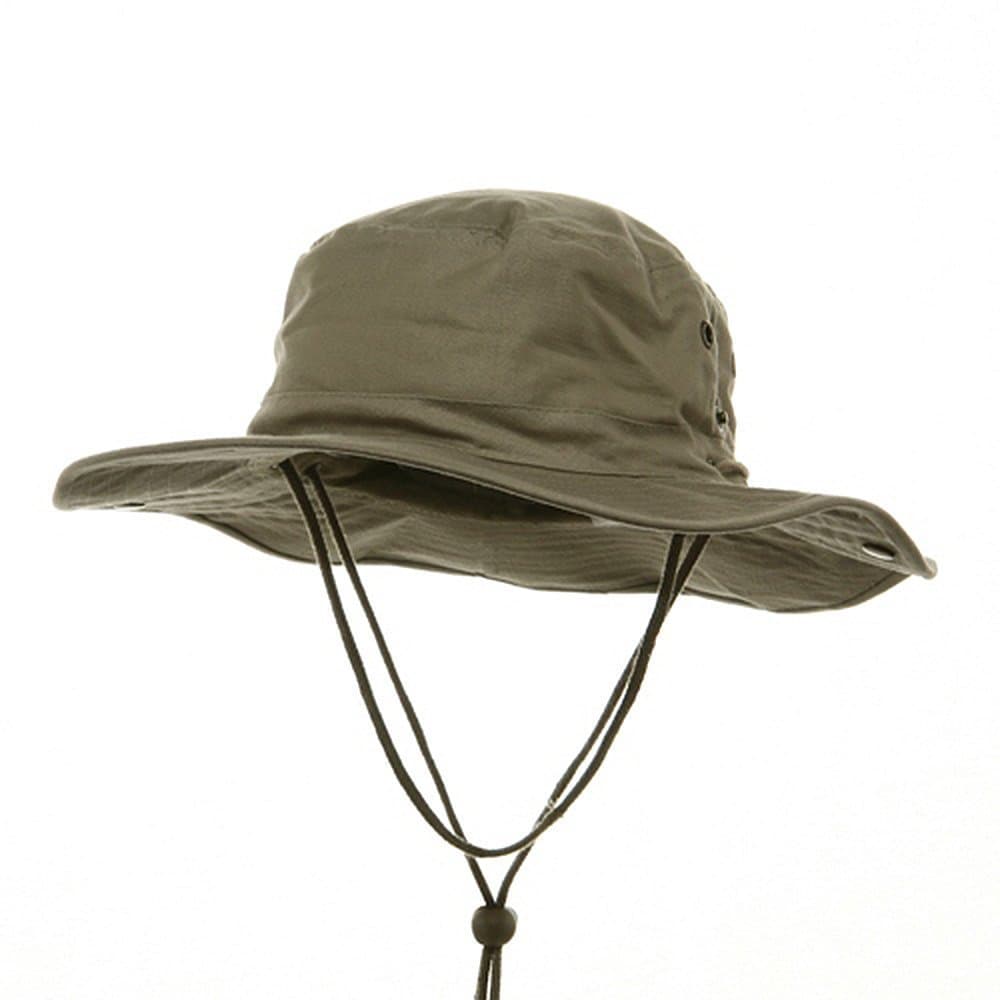 Fantastic Zone Men's Brushed Cotton Twill Aussie Side Snap Chin Cord Hat