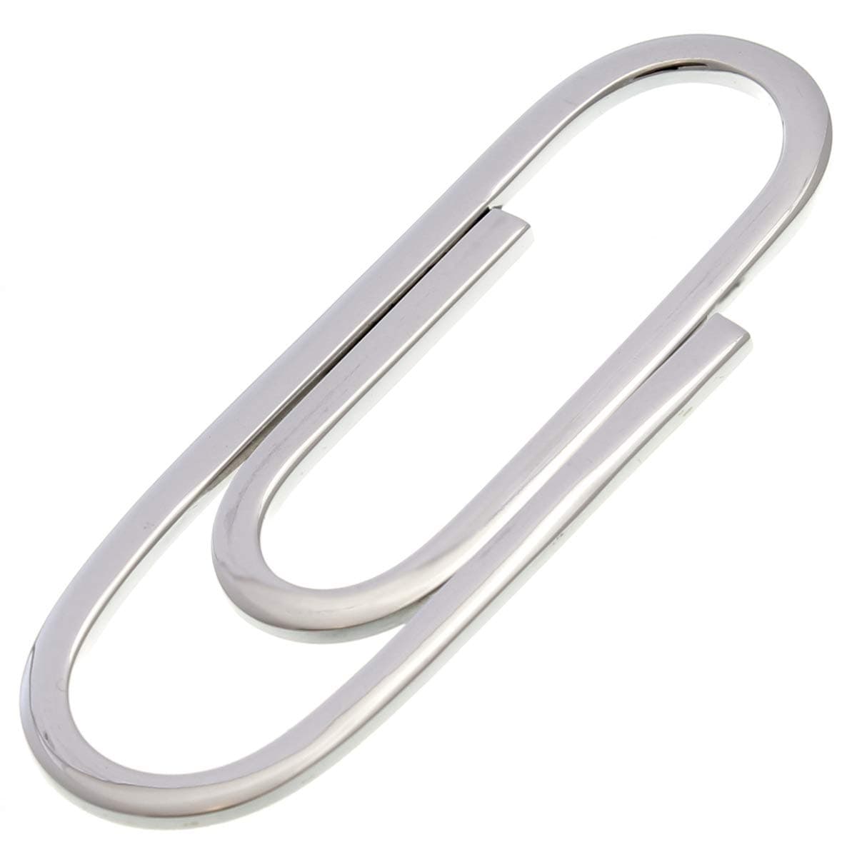 Silver Money Clip Paperclip Design