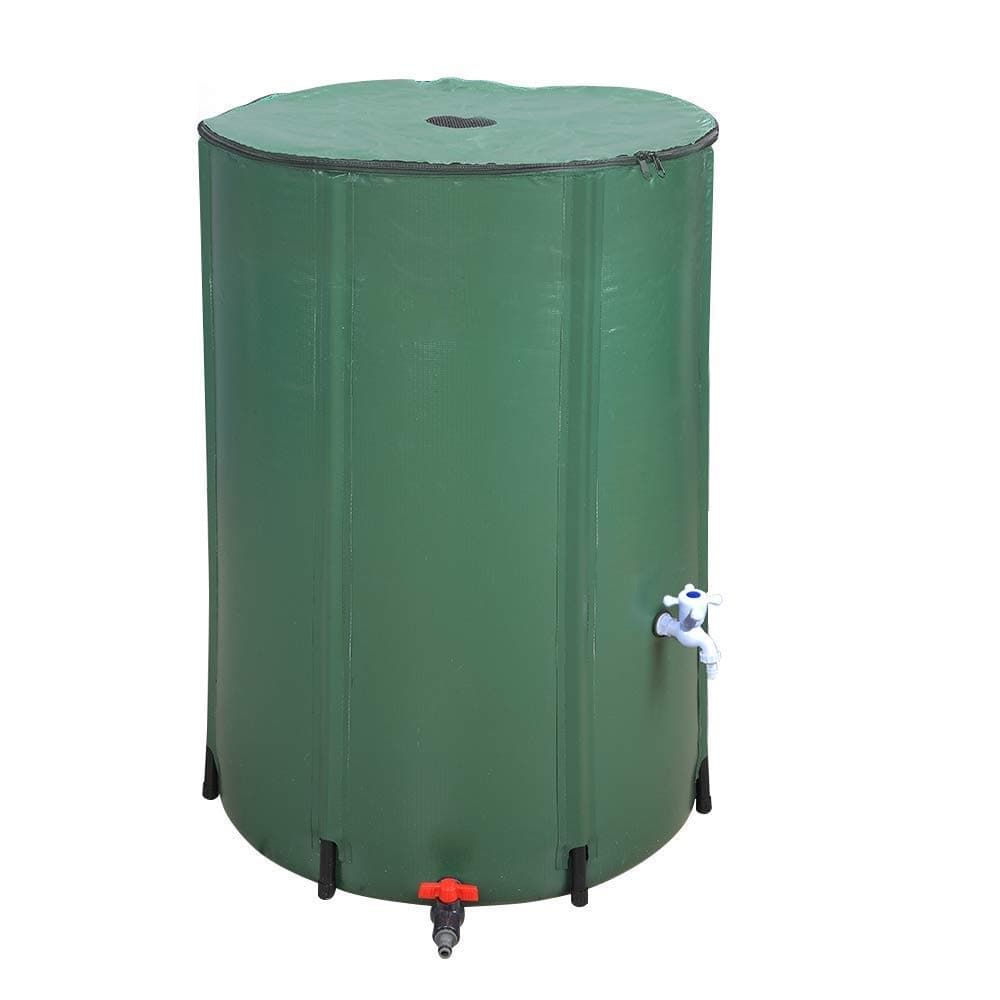 100 Gallon Foldable Rain Barrel, Collapsible Tank Water Storage Container Water Collector with Spigot Filter
