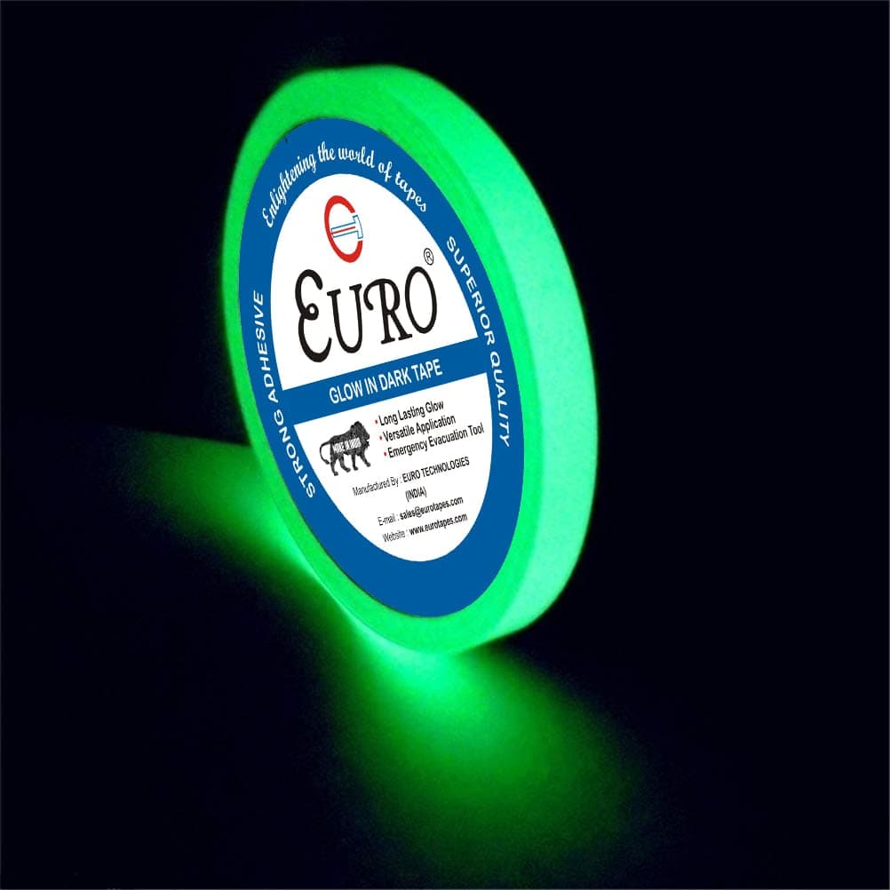 EURO ® Glow in The Dark Tape Night Glow Radium Sticker 20mm x 3 Meters (Pack Of 01)