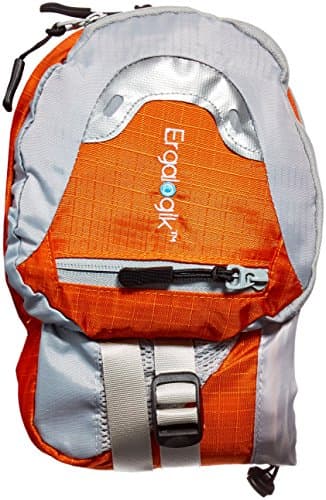 ErgaLogik Day Trekker - Hiking Waist Pack with Water Bottle (Not Included) Holder - Fanny Pack - Dog Walking - Running Belt Bag Pouch Fanny Pack for Hiking Running Cycling Camping Travel (Orange)