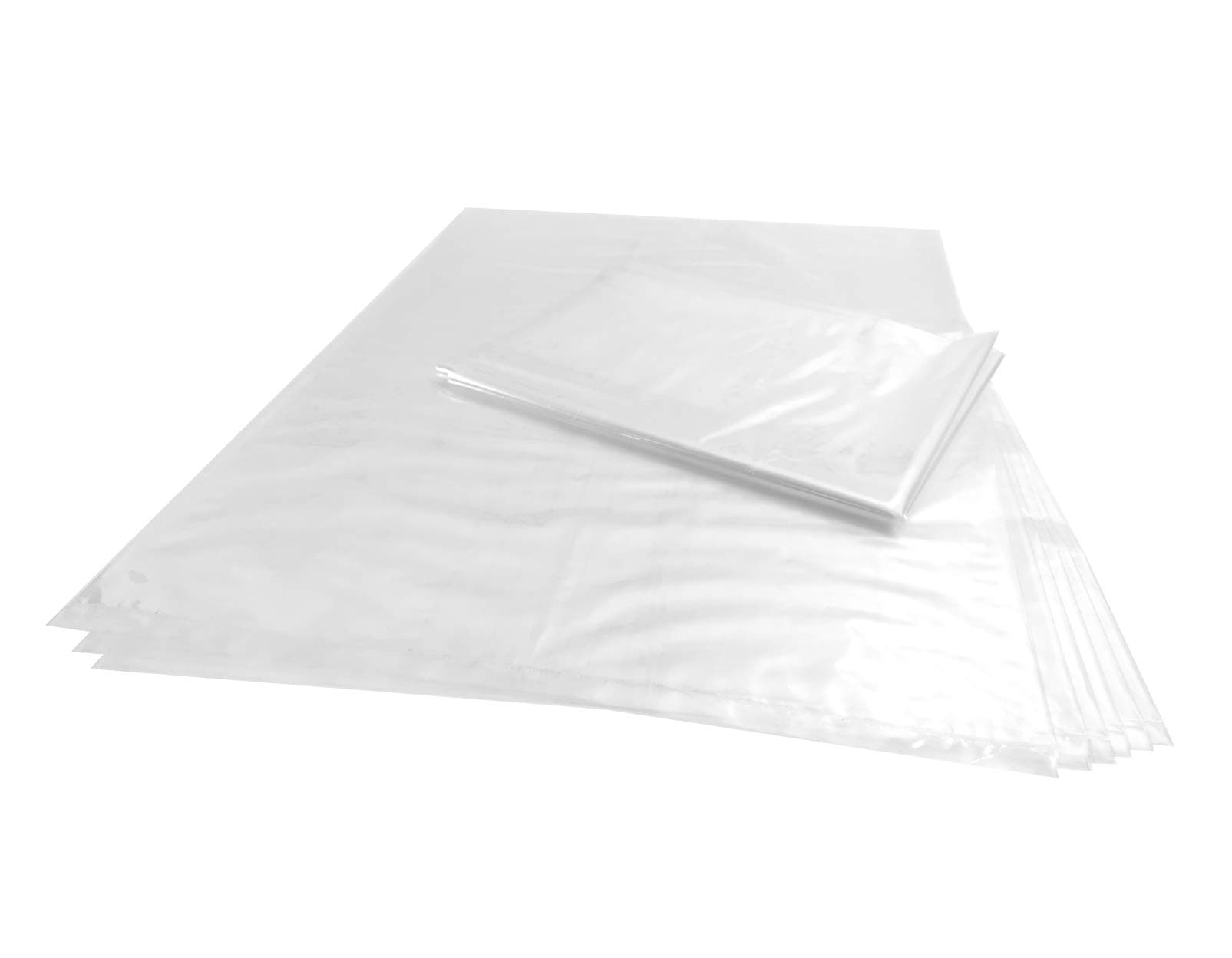 Wowfit 10 CT 30x40 inches 1.6 Mil Clear Plastic Flat Open Poly Bags Great for Proving Bread, Dough, Storage, Packaging and More (30 x 40 inches)
