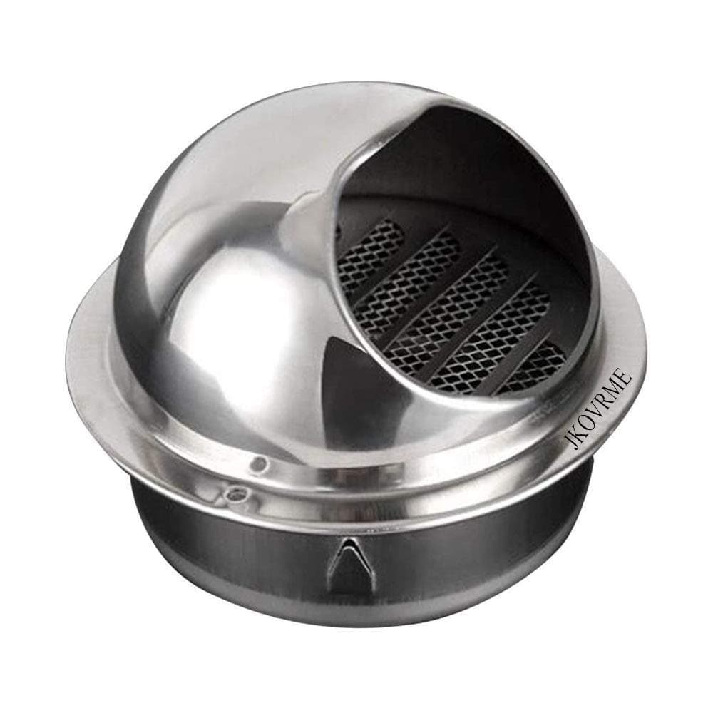 Air Vent Ventilation Grille Cover Stainless Steel Ducting External Extractor Wall Vent with Fly Screen Mesh (4 Inch)