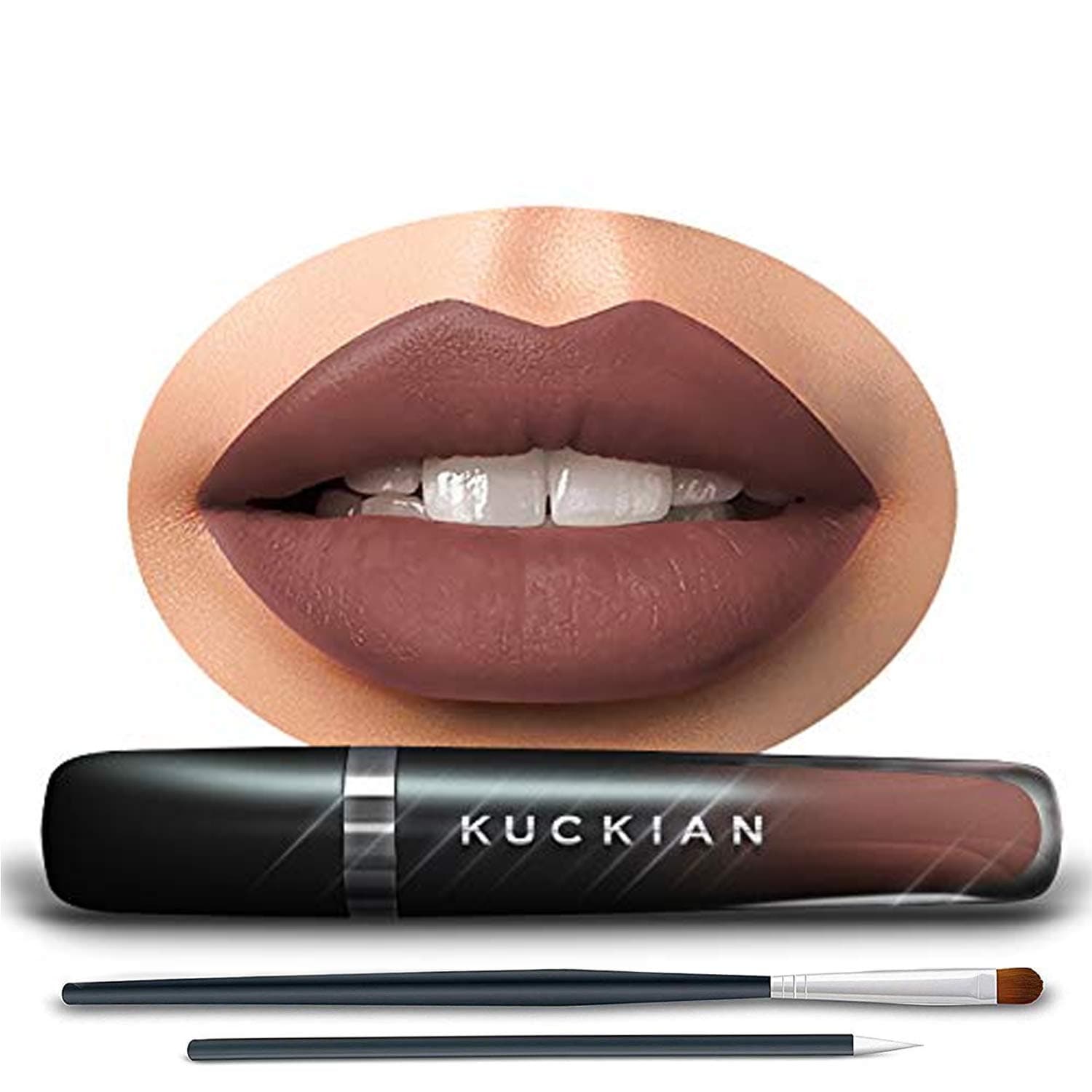 BRUTE - Brown, Mauve, Dusty Rose, Brown Lipstick - Liquid Velvet Supremé by Kuckian - Vitamin E, Cruelty Free, Vegan, Matte Lipstick, Long Lasting