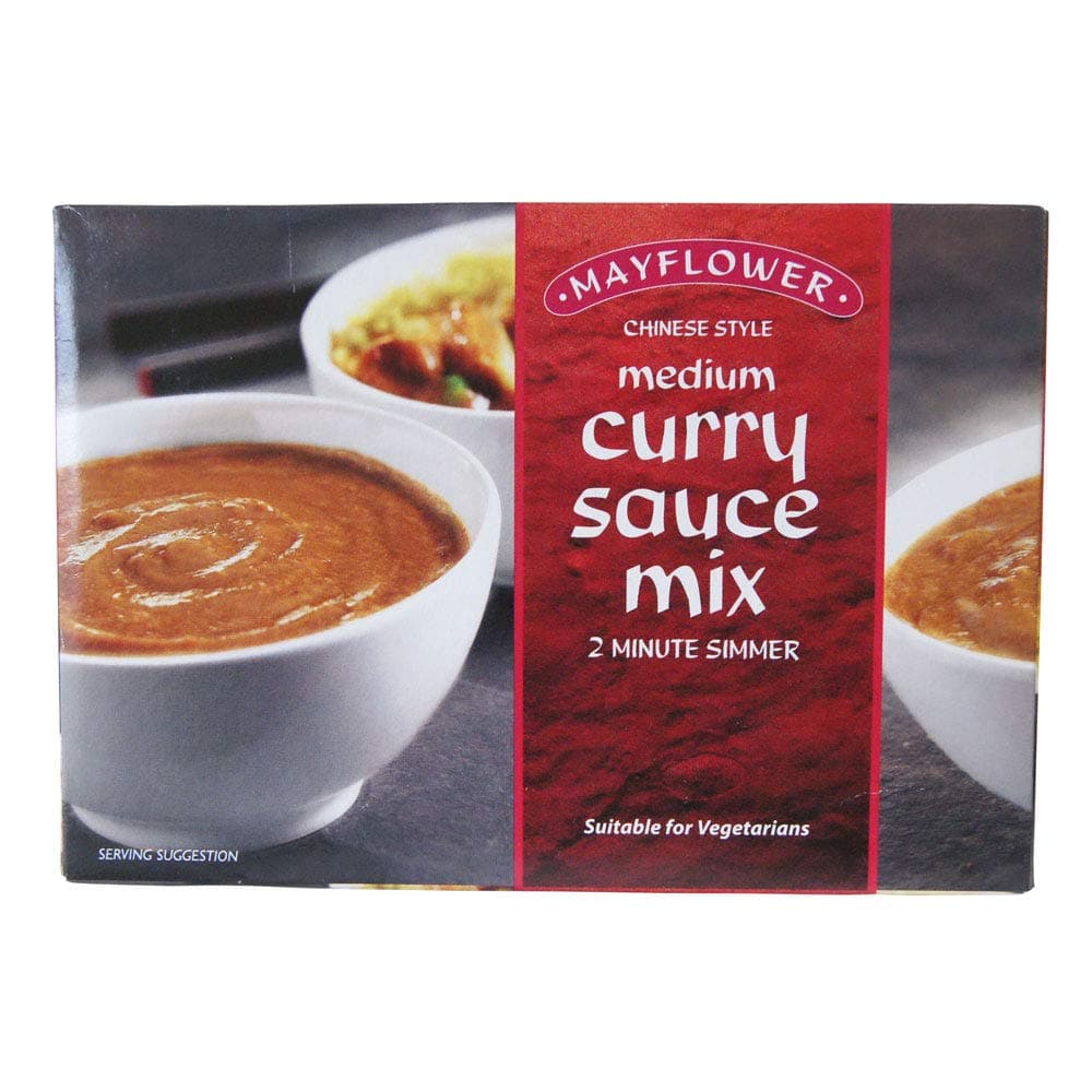 Mayflower Medium Curry Sauce Mix 255g - Classic Chinese Medium Flavour, Vegan & Sustainable, Ideal for Fakeaways (2 Pack)
