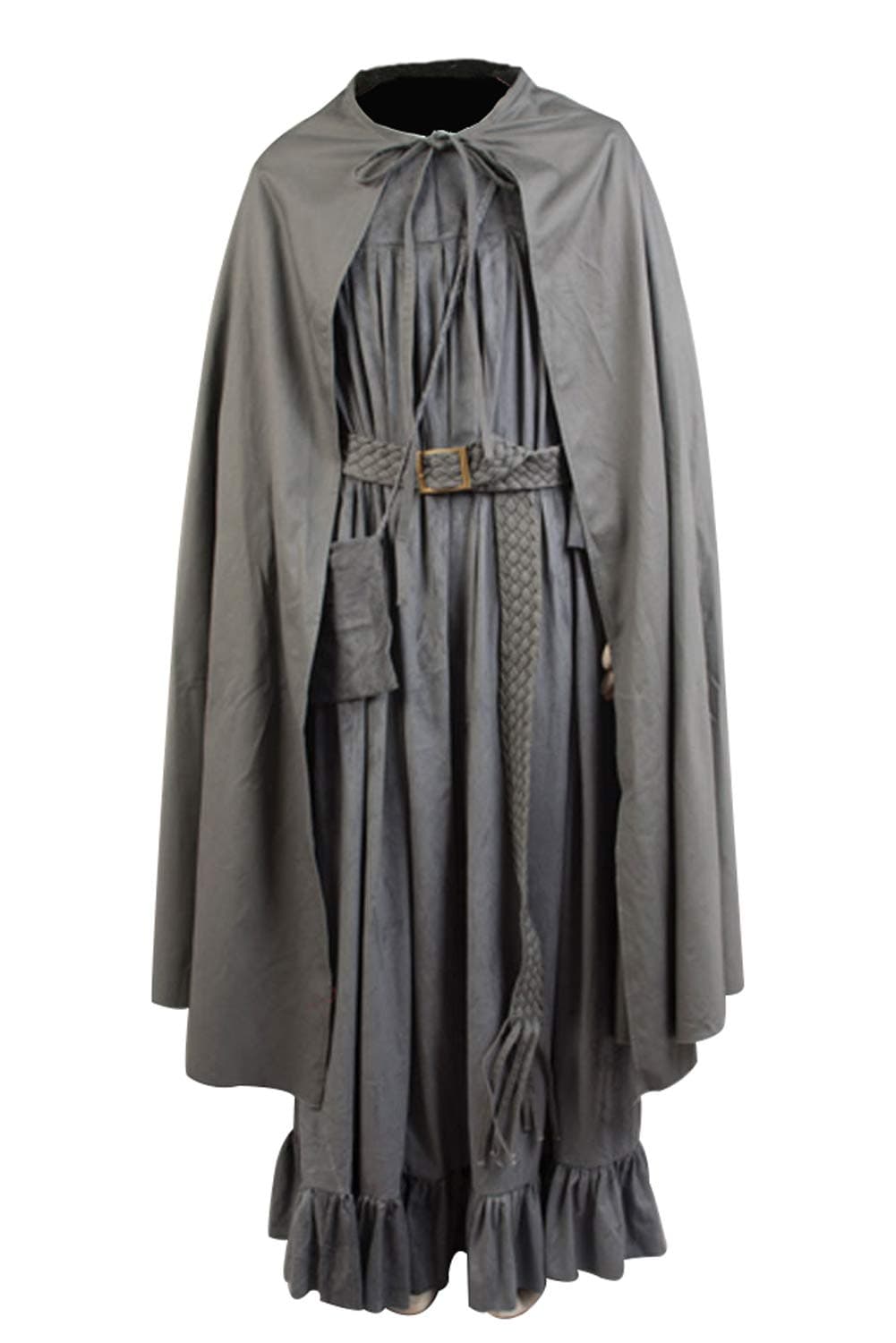 Ya-cos Men's The Fellowship of The Ring Gandalf Cosplay Costume Robe Cloak Grey/Brown