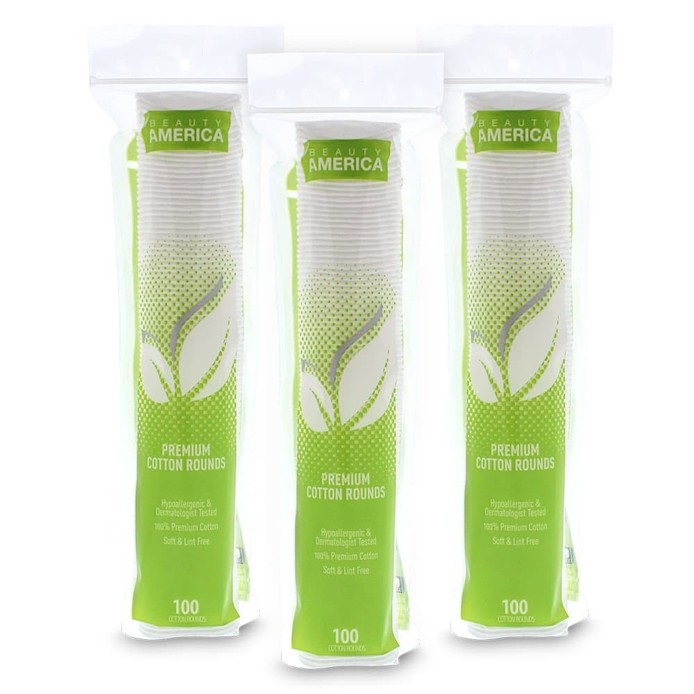 Premium 2-Sided Cotton Round, 3x100 Count