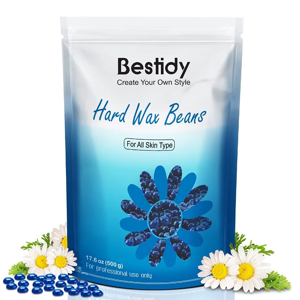 Hard Wax Beads for Hair Removal, Waxing Beads for Coarse Hair, 500g Refill Wax Beads for Wax Warmer, Home Waxing for All Body and Brazilian Bikini Areas, Women Men(500g)