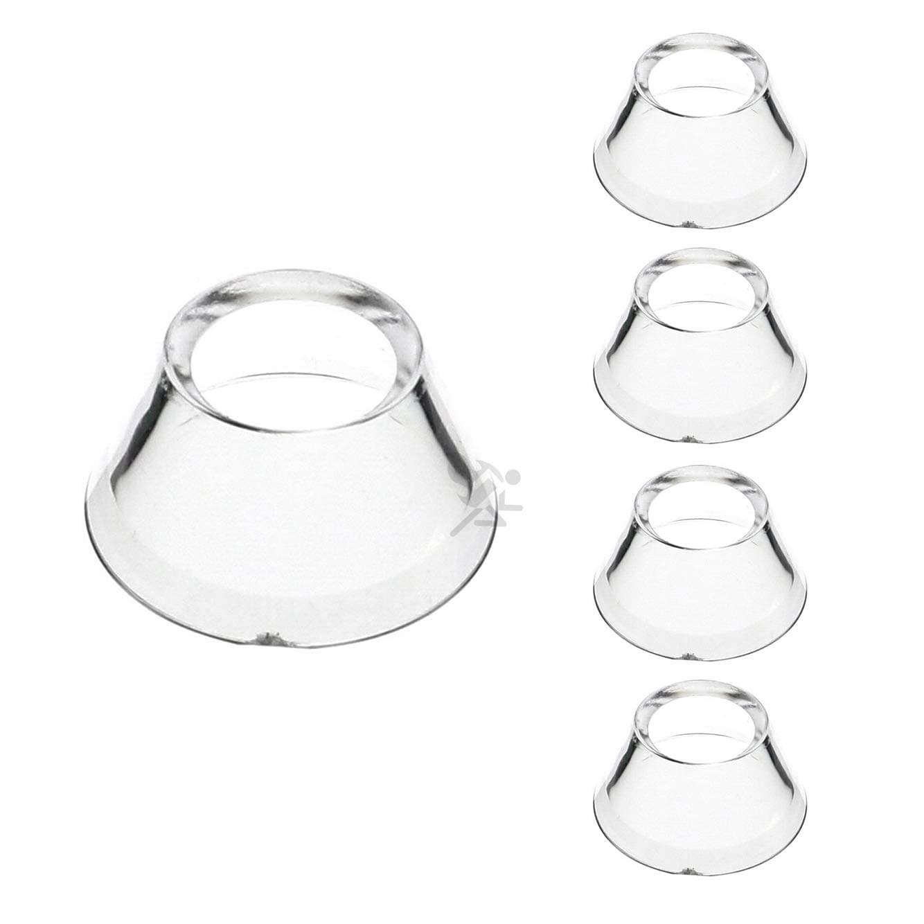 OnFireGuy 5 pcs Clear Round Reversible Cone Display Stands | Decorative Golf Ball Display Holder Stand | Elegant Display Stand For Marbles | Perfect for Showcasing Golf Balls and Decorative Eggs