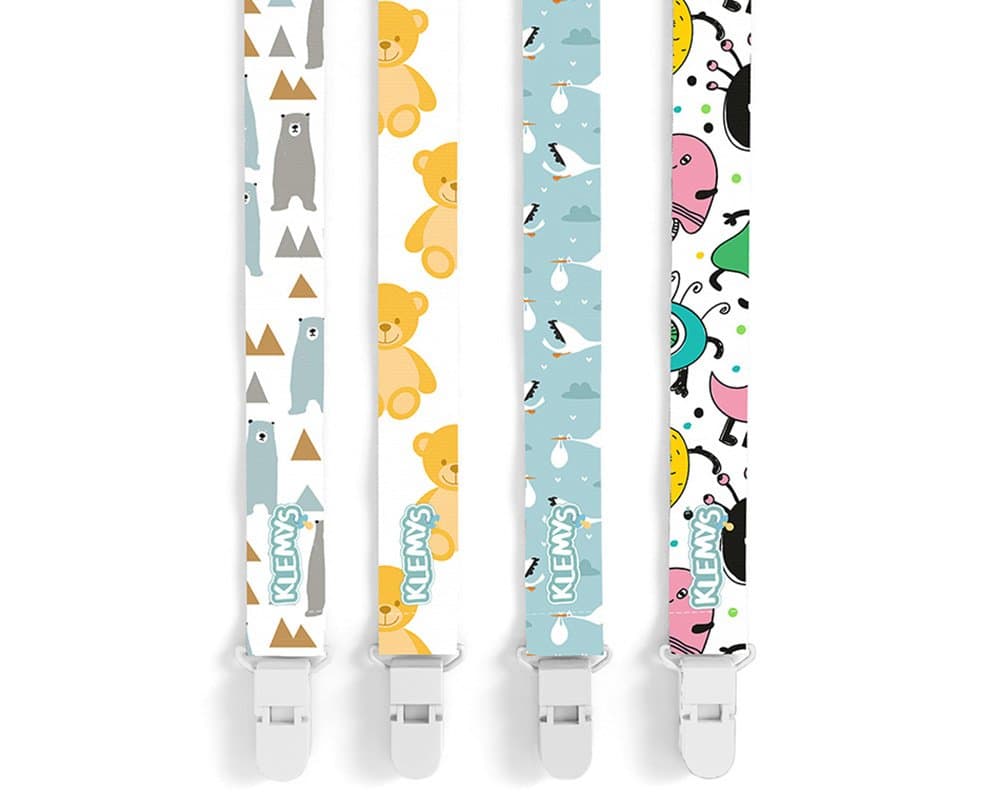 Baby Pacifier Clips, 4 Pack Binky Paci Holder and Leash Unisex for Boys and Girls Fits for Most Pacifier, Binkie Styles & Baby Teethers & Toys and Gift Universal Fit