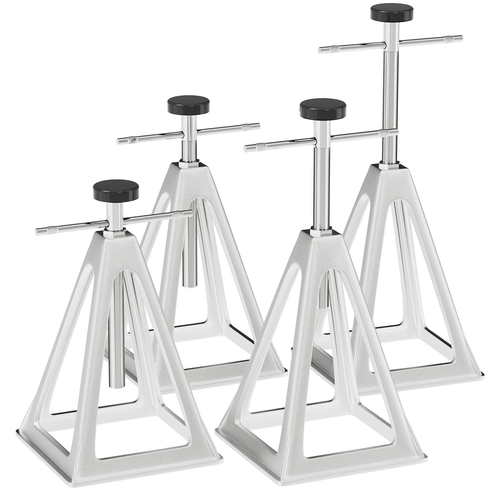 RVGUARD RV Stack Jacks 4 Pack, Aluminum Stabilizer Jacks for RV Trailer Camper, Single Support Up to 6000 Lbs, Adjustable from 11" to 17"