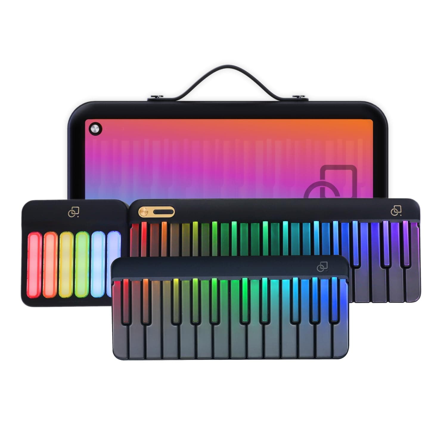 Smart Piano Keyboard, 59 Keys Digital Piano for Beginners, Rainbow LED Lights & Free Apps, 256 Voices, 100+ Auto Chords, MIDI Support, Keyboard