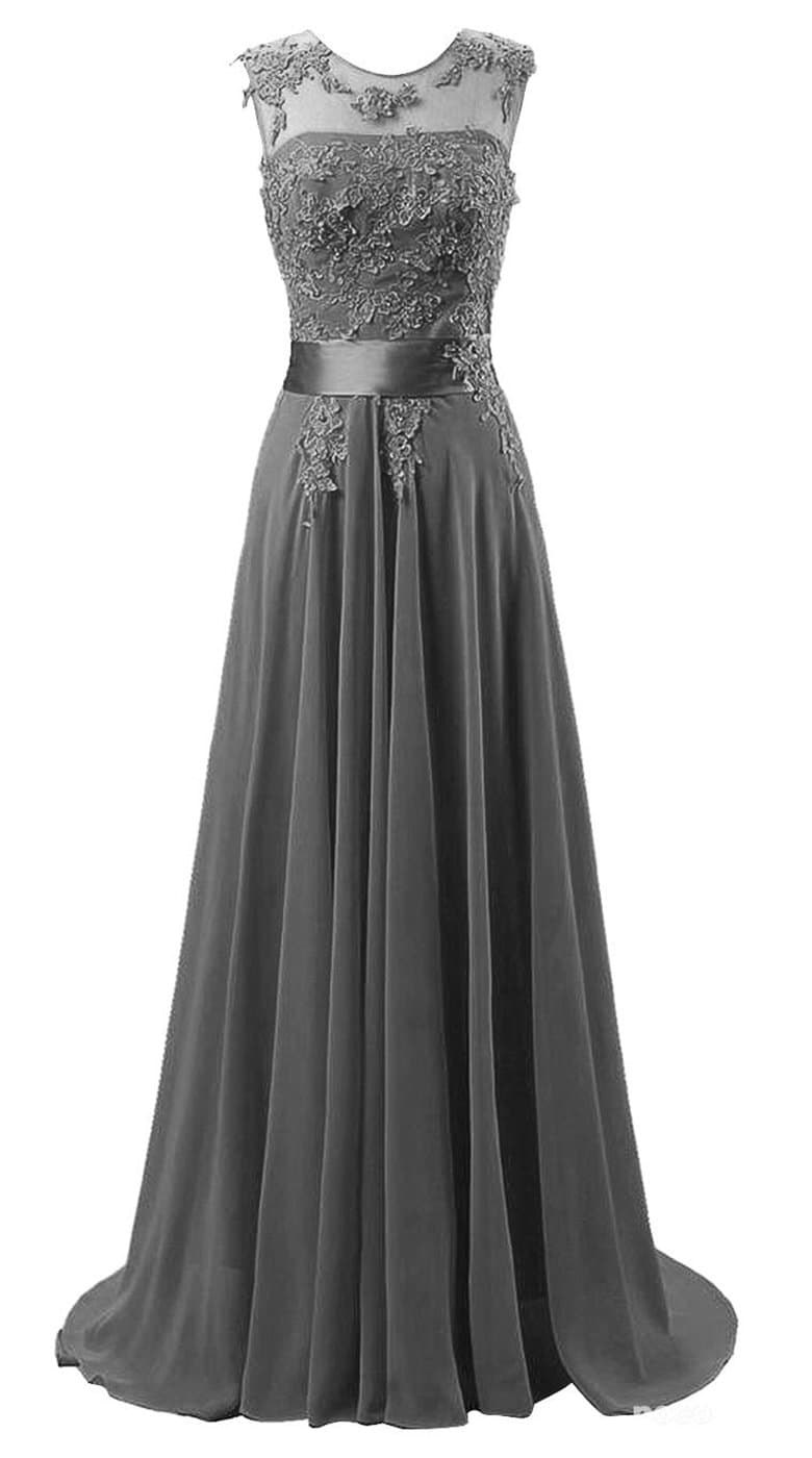 Women's Beaded Chiffon Evening Dresses