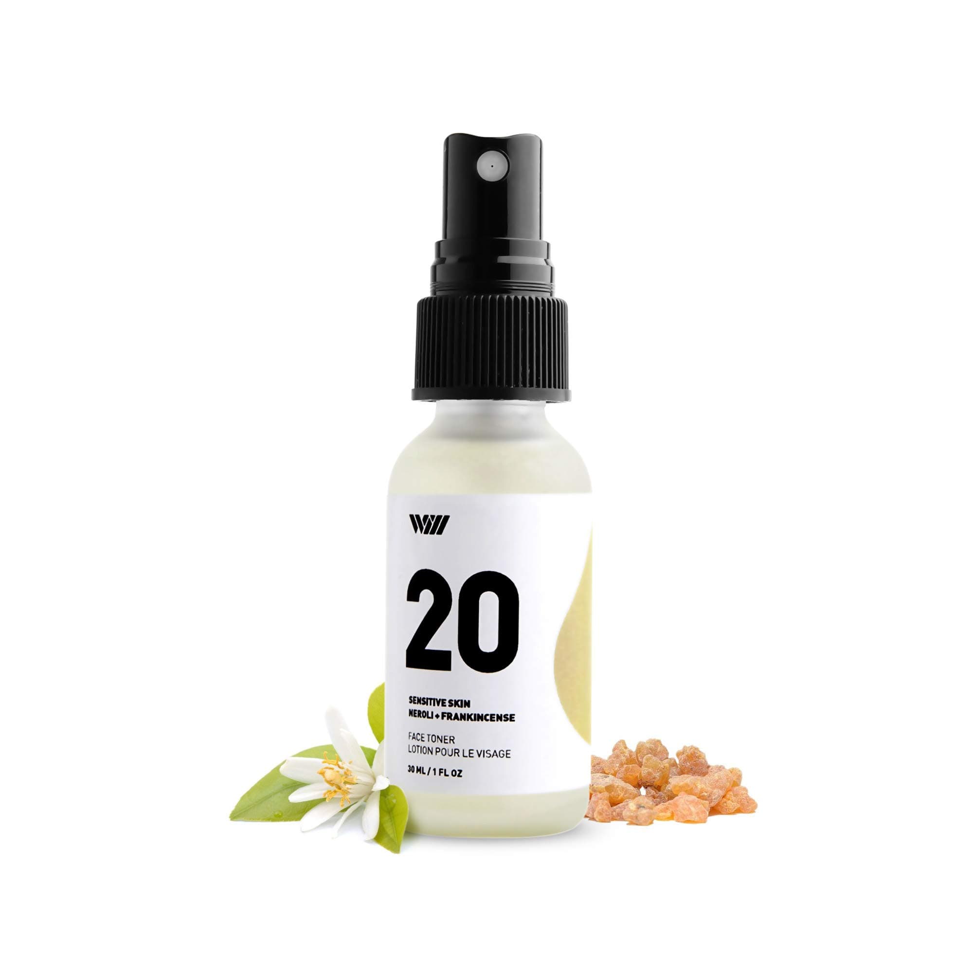 20 Sensitive Skin Face Toner, Natural Face Toner for Acne and Hydration, Vitamin C Pore Reducing Toner, Paraben Free (Neroli and Frankincense) - Way of Will