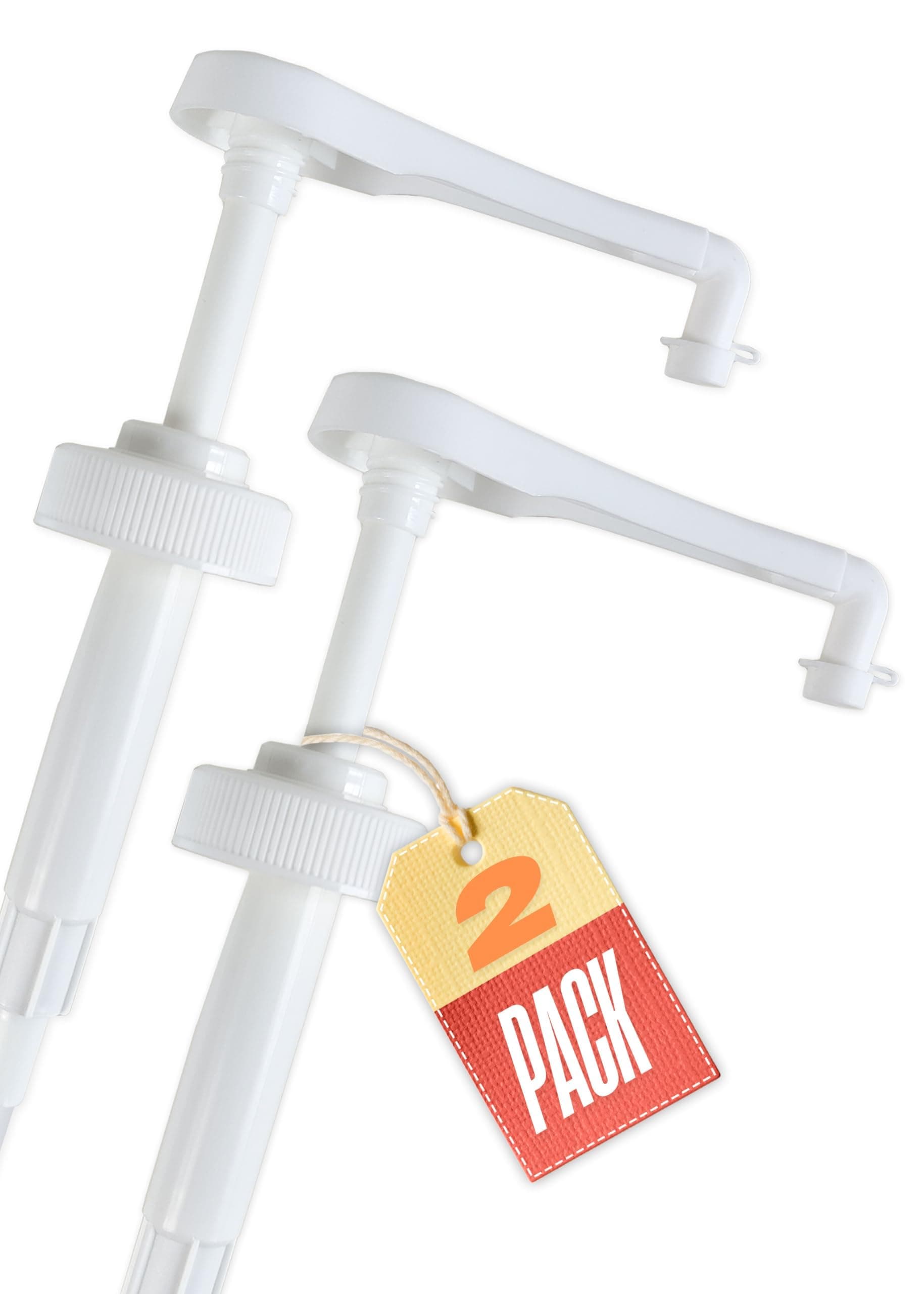 Pump for Gallon Jug & 5 Gallon Bucket, Leakproof Heavy Duty Pump Dispenser for Laundry Detergent, Shampoo, Soap, Oil, Snow Cone Syrup, Popcorn Butter, Commercial Household Industrial Use (2pc)