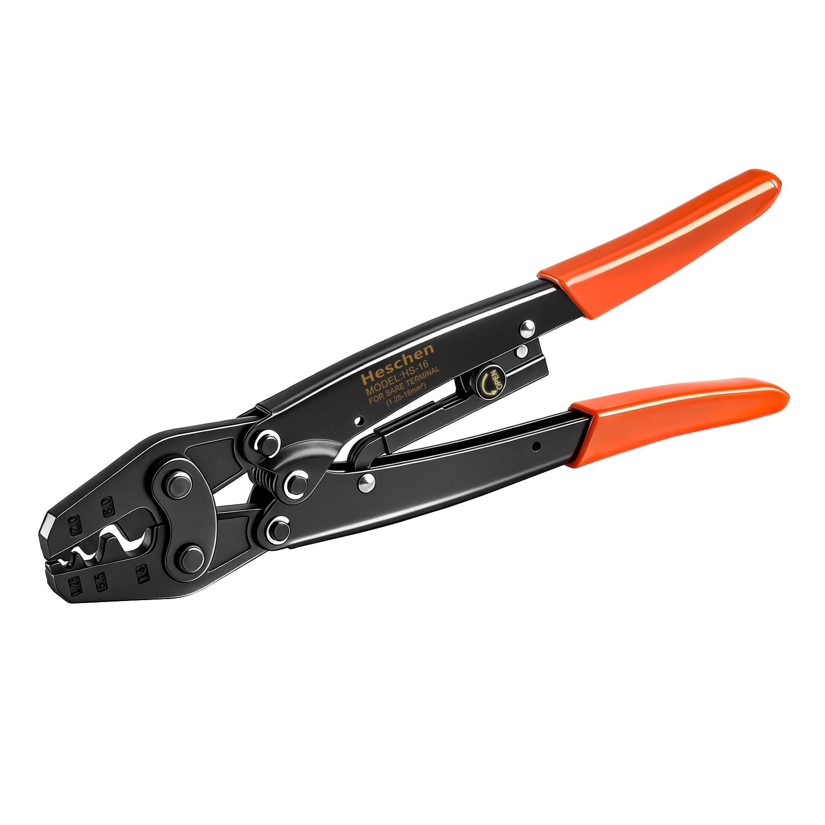 Ratchet Terminal Crimping Tool HS-16 Use for 1.5-16 mm² (15-5AWG) Non-Insulated terminals (Point Type)