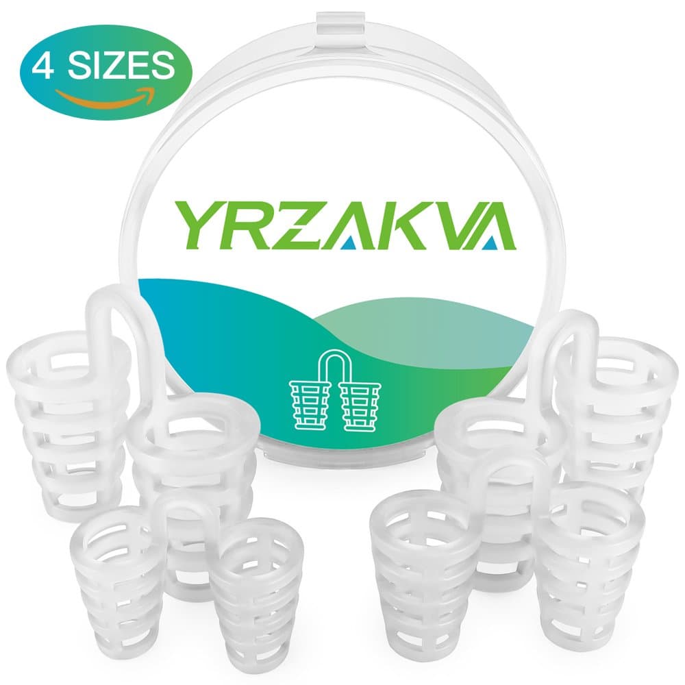 Anti Snoring Solution Device Ease Breathing Sleep Relief Snoring Aids Natural and Comfortable Snore Stopper For Men Or Women Set of 4 Sizes with Case