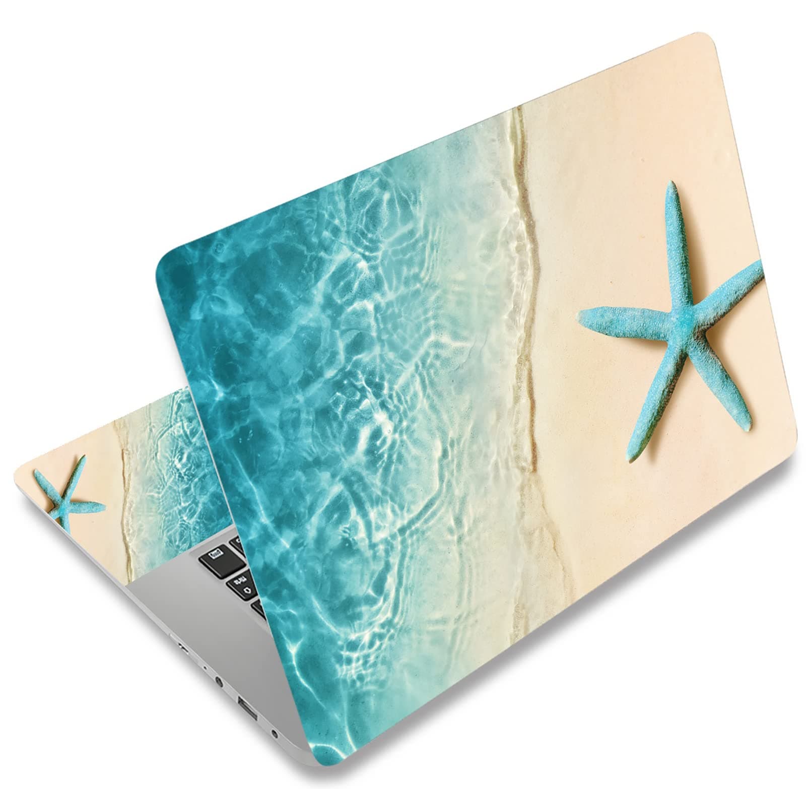 Laptop Skin Sticker Decal 15-15.6 Inches, Universal Reusable Vinyl Sticker for 12.1 13 13.3 14 15.4 Inches Netbook/Notebook PC, Waterproof & Scratch-Resistant (Starfish)