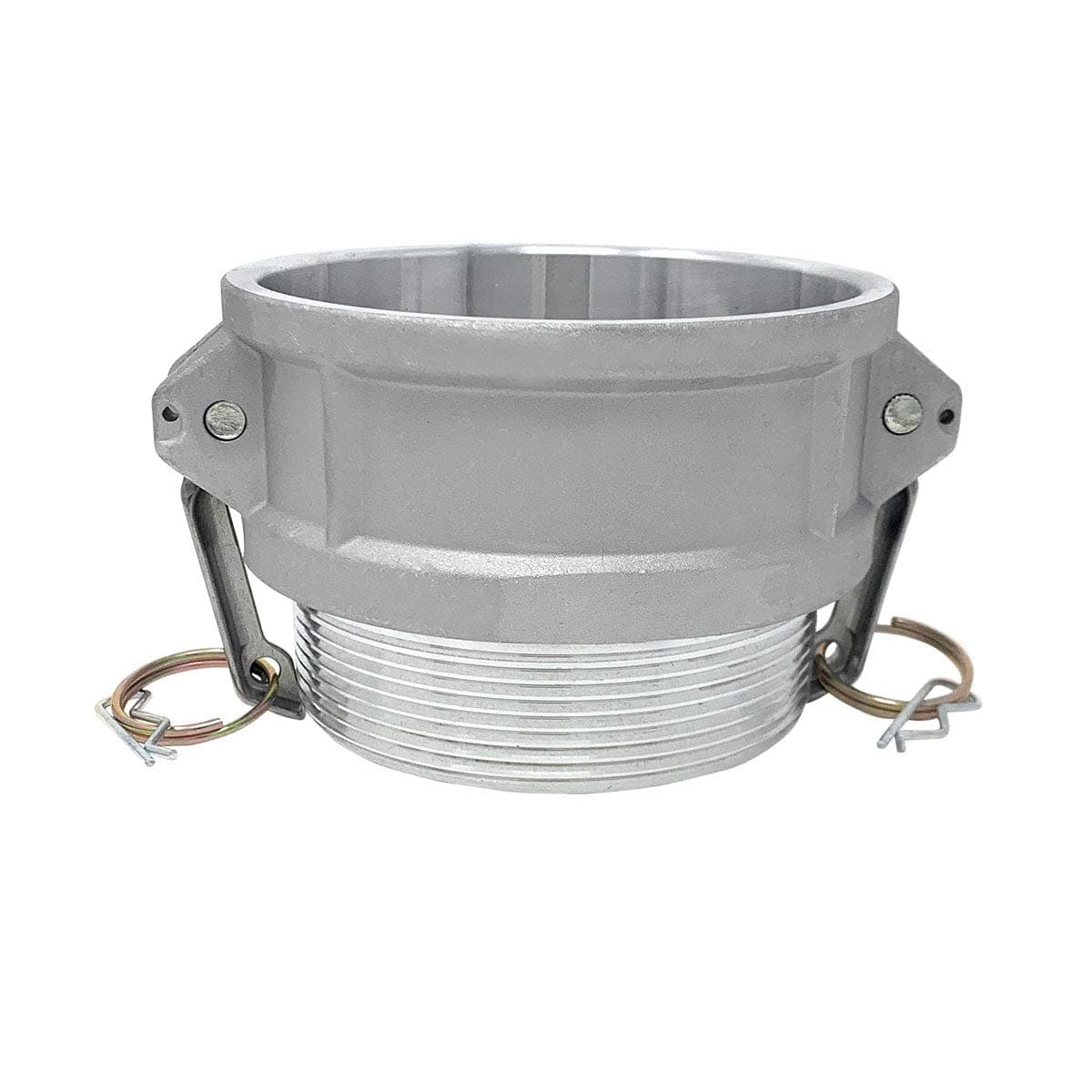 Aluminum Type B Cam and Groove Fitting, 4" Female Camlock x 4" Male NPT (CAM-40-B-AL)