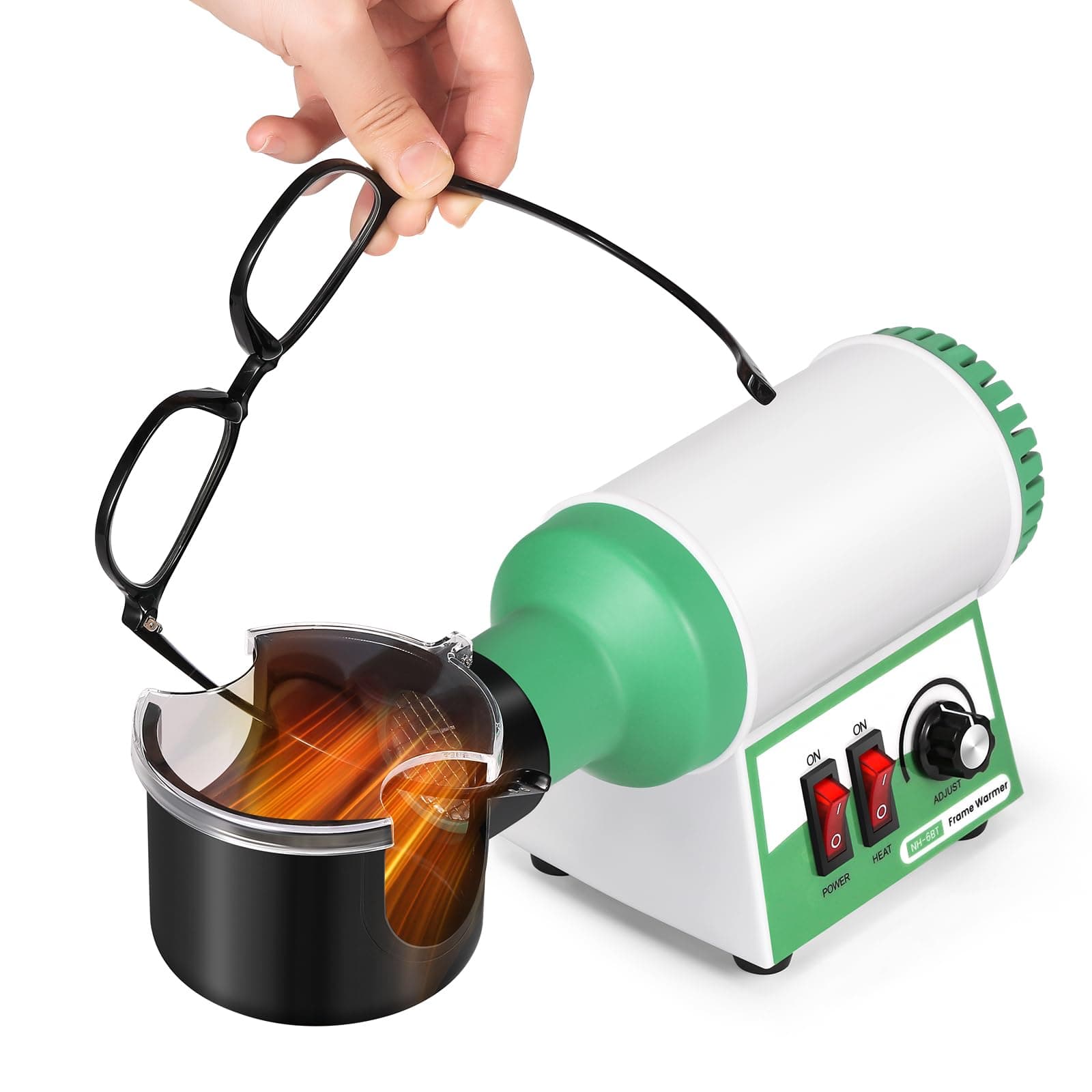 Huanyu Frame Warmer 158-248℉ Eyeglass Framing Heater Hot Air Framed Adjuster Heating Tool Less Than 40dB for Resin/Sheets/etc Spectacle Frames CE 110V