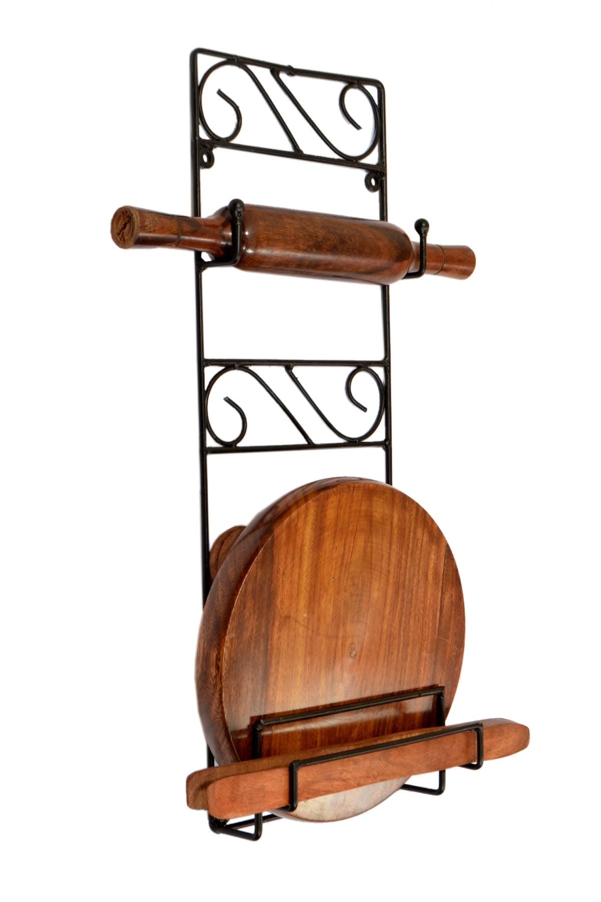 Worthy Shoppee Wrought Iron Chakla Belan Stand
