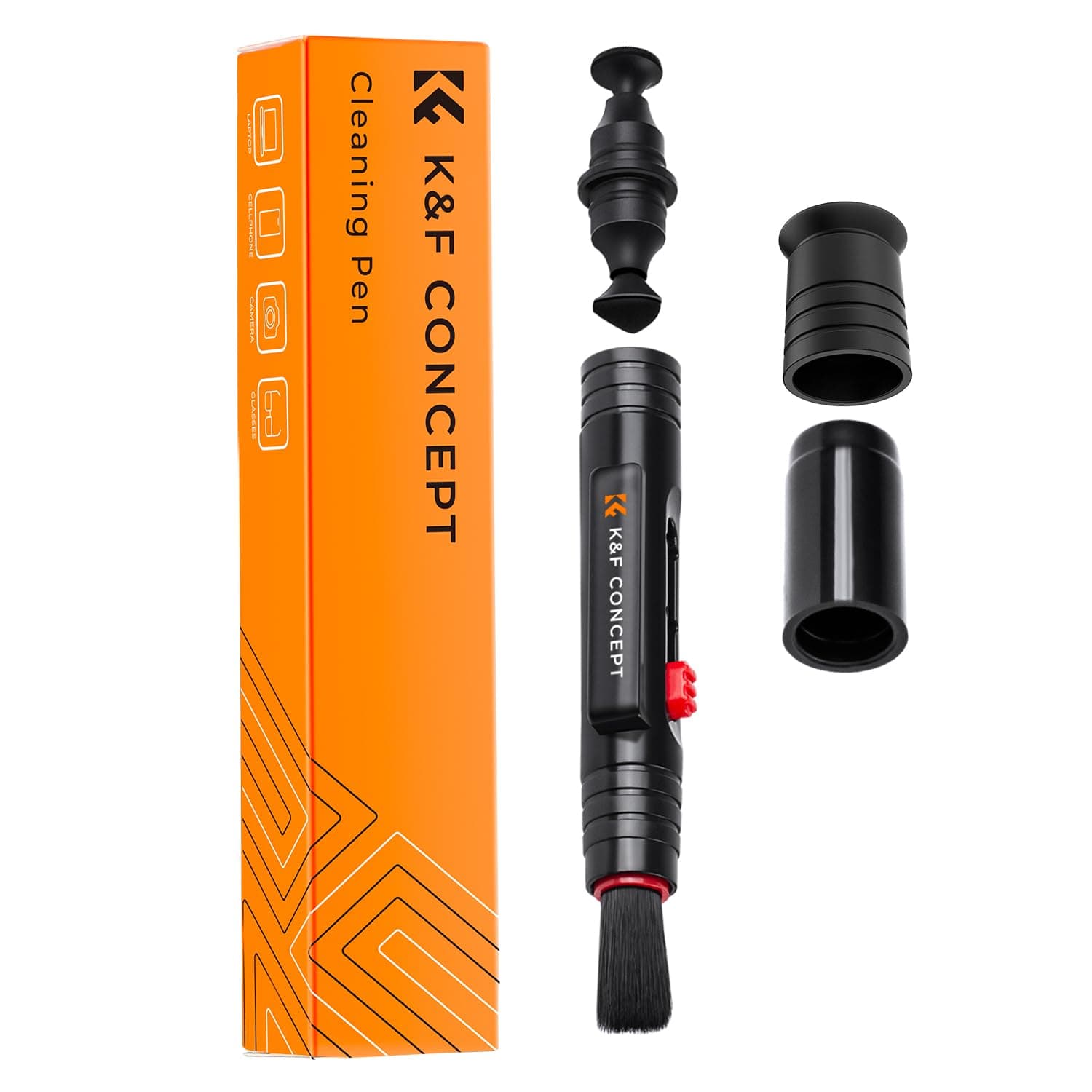 Professional Lens Cleaning Pen with Soft Brush, Carbon Head Lens Cleaning Pen Compatible with Canon, Nikon, Pentax, Sony Digital Camera Cleaning,AR VR Glasses Cleaning