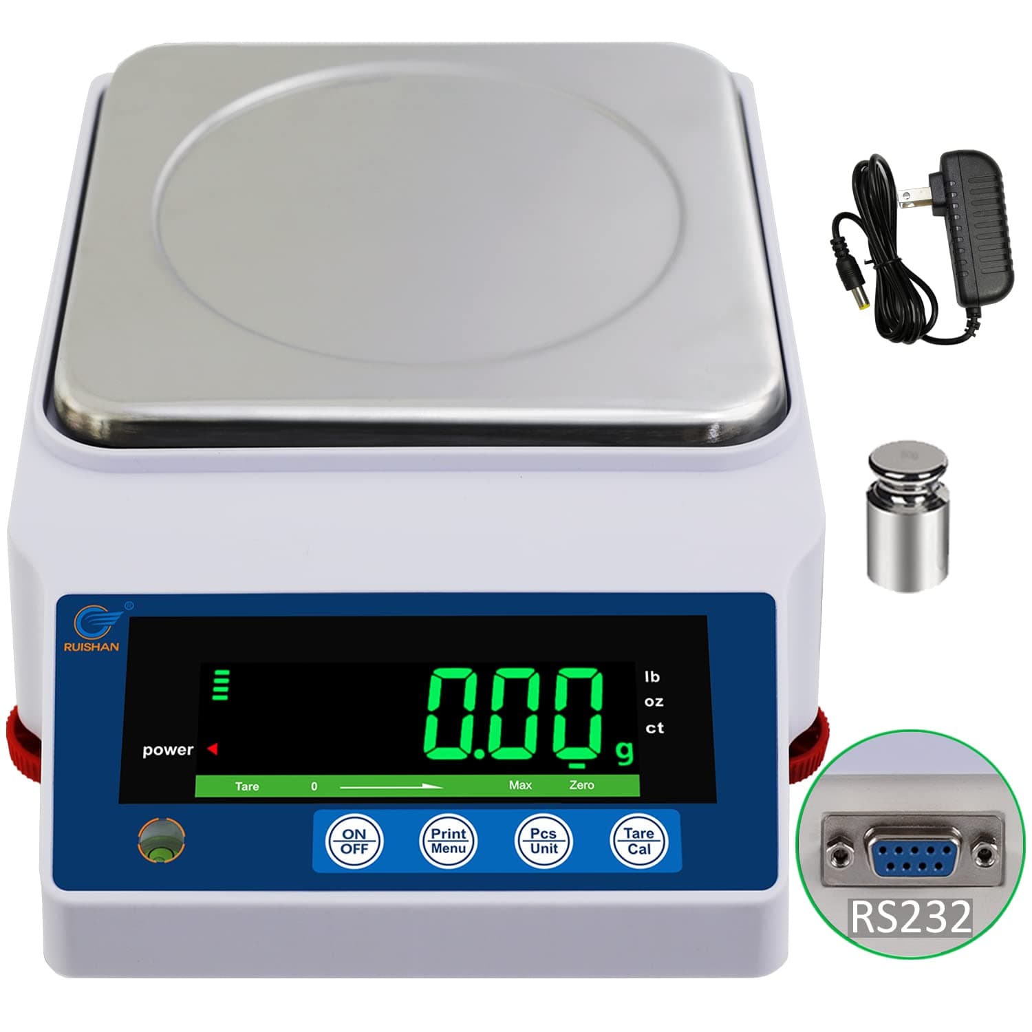 High Accuracy Large Range Lab Scale Analytical Balance 11x0.00002 lb / 5000g x 0.01Gram | Scientific Scale, Centigram Scale, Calibrated Scale, Industrial Weighing and Counting Scale Table Top Scale