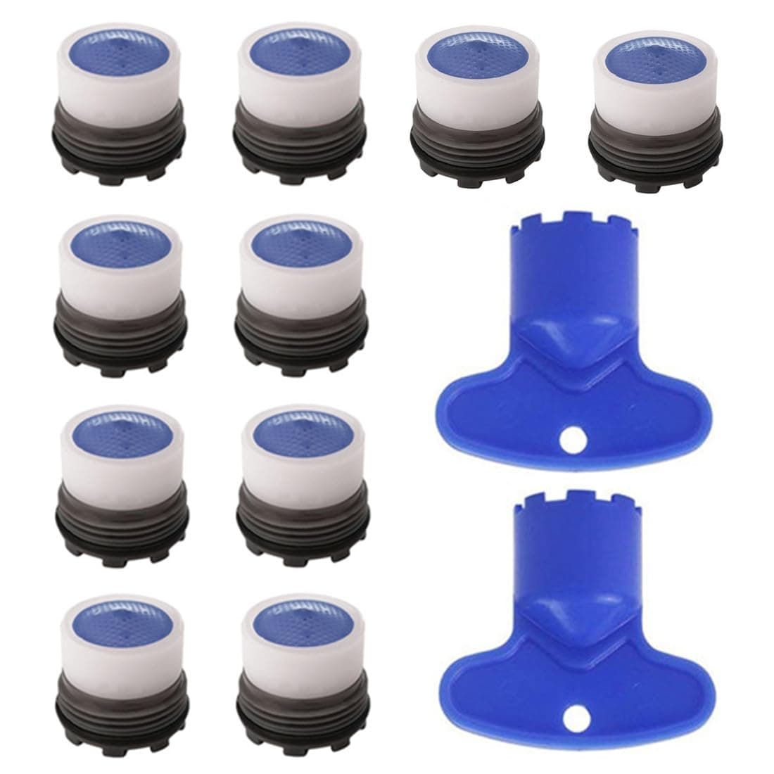 Sink Aerator 10 Pcs, Faucet Aerator M16.5,for Sink Faucet Flow Restrictor with 2Pcs Key Removal Wrench Tool (16.5 MM)