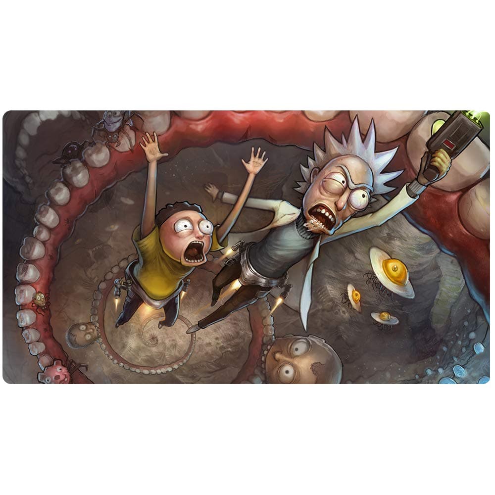 Extended Gaming Mouse Pad Custom Design Computer Gaming Mouse Mat with Smooth Surface XXL Large Size Desk Pad with Non-Slip Rubber Base Ideal for Keyboard, PC and Laptop (90x40 Rick escapeY13)