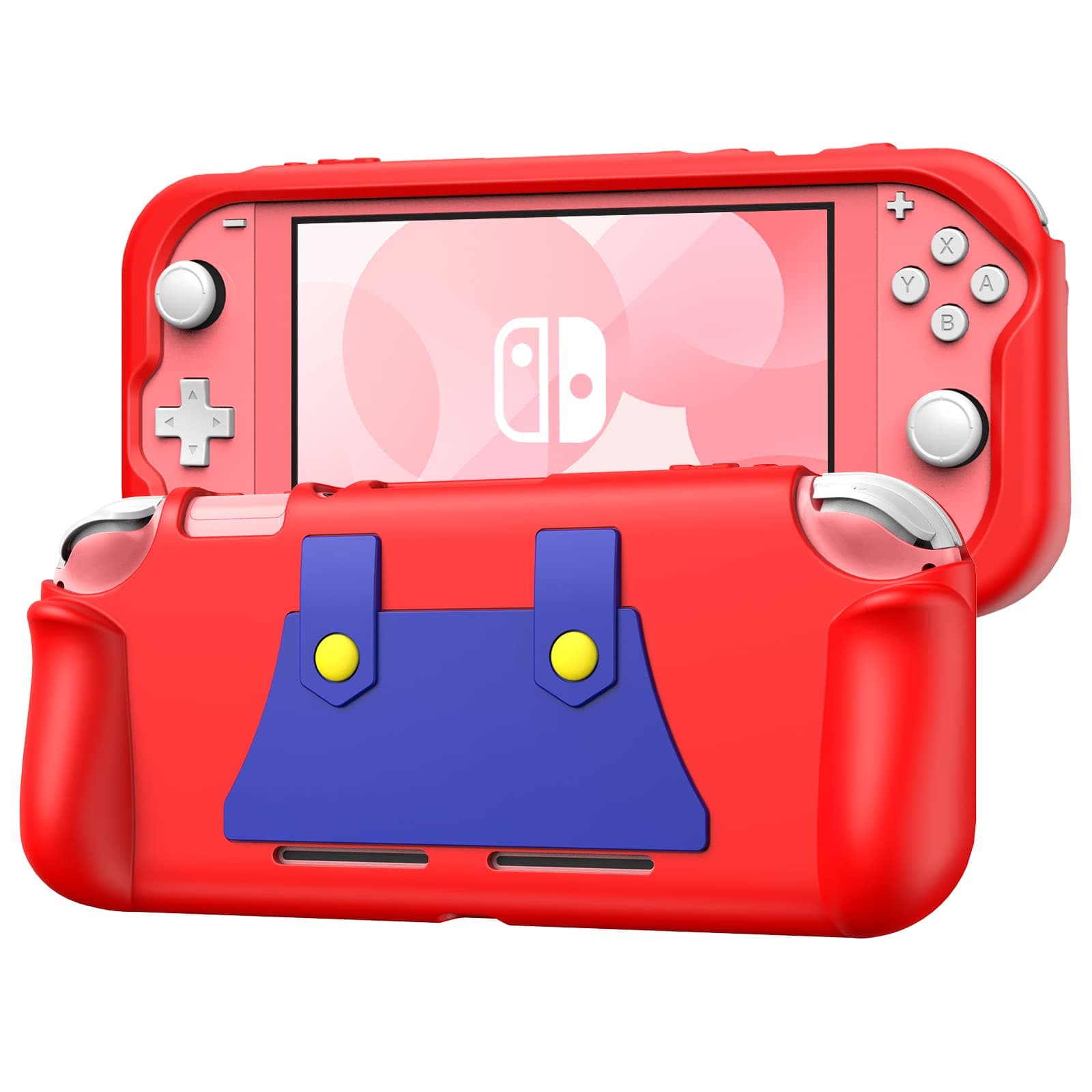 KENOBEE Silicone Case for Nintendo Switch Lite 2019 - Soft Lightweight Ergonomic Grip, Shock-Absorption, Anti-Scratch Design, Red