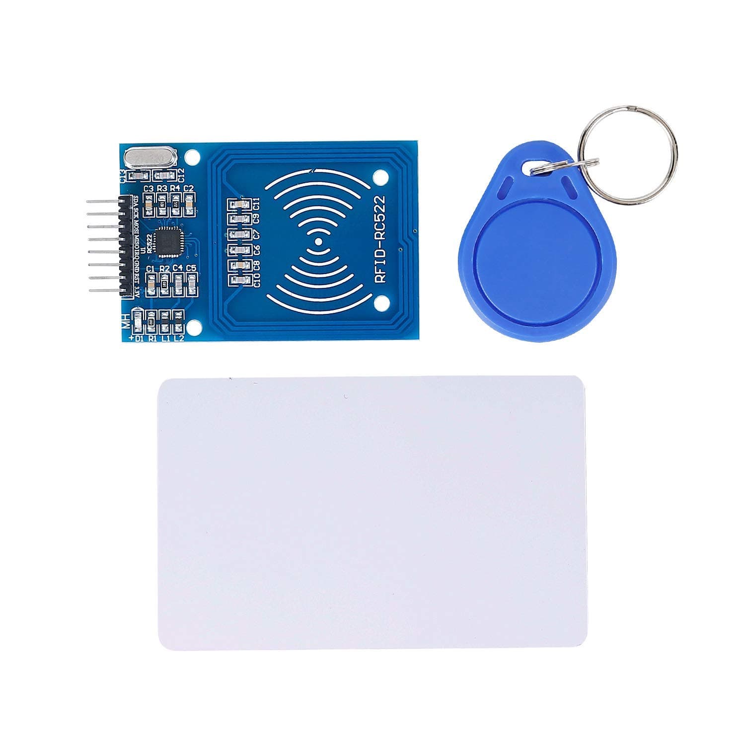 ApTechDeals RFID Kit - RC522 RF IC Card Sensor Module + S50 Blank Card + Key Ring for Arduino Raspberry Pi