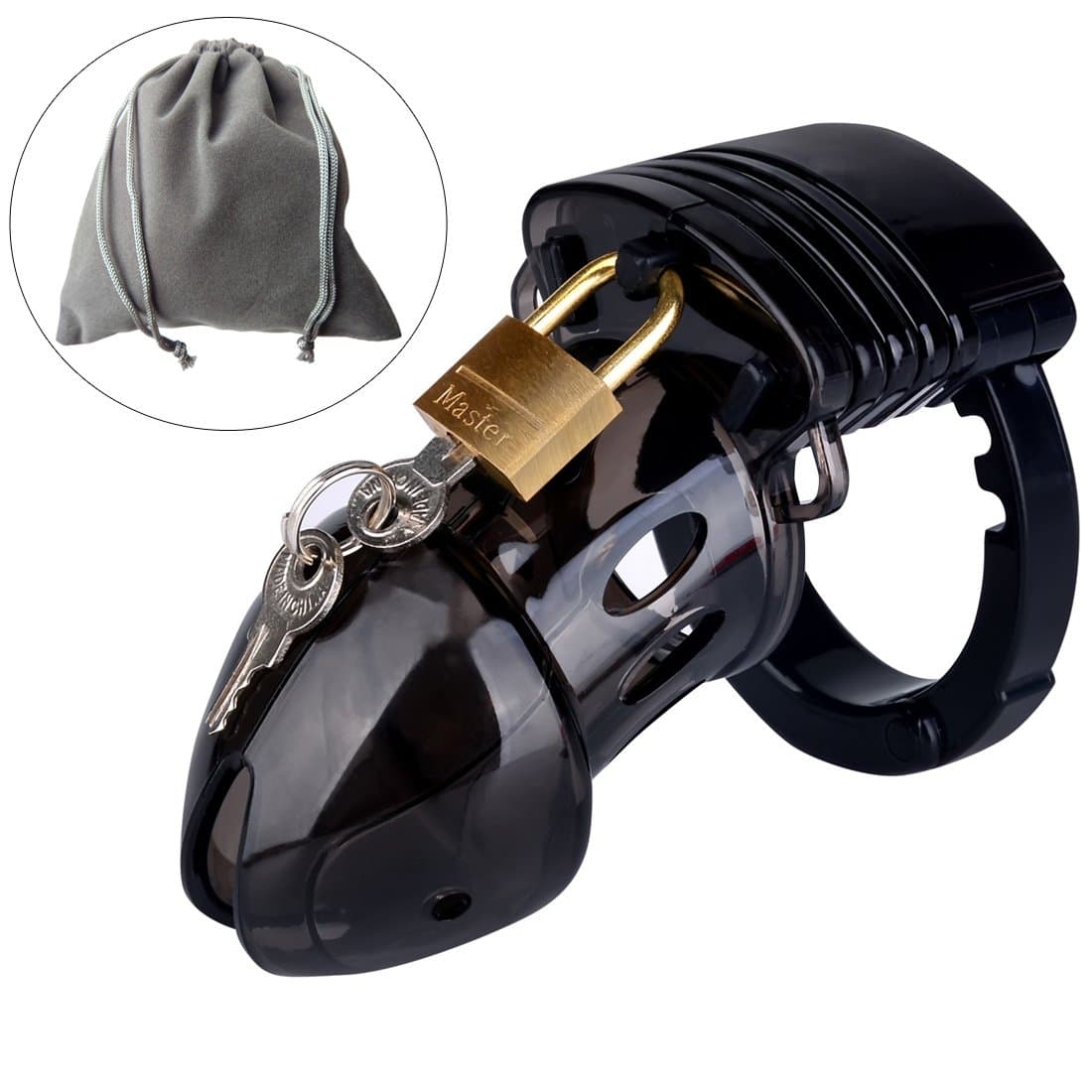 Male Briefs Comfortable device, Black Plasitc Cage Desig Chastit_y, Not Silicone & Alloy material