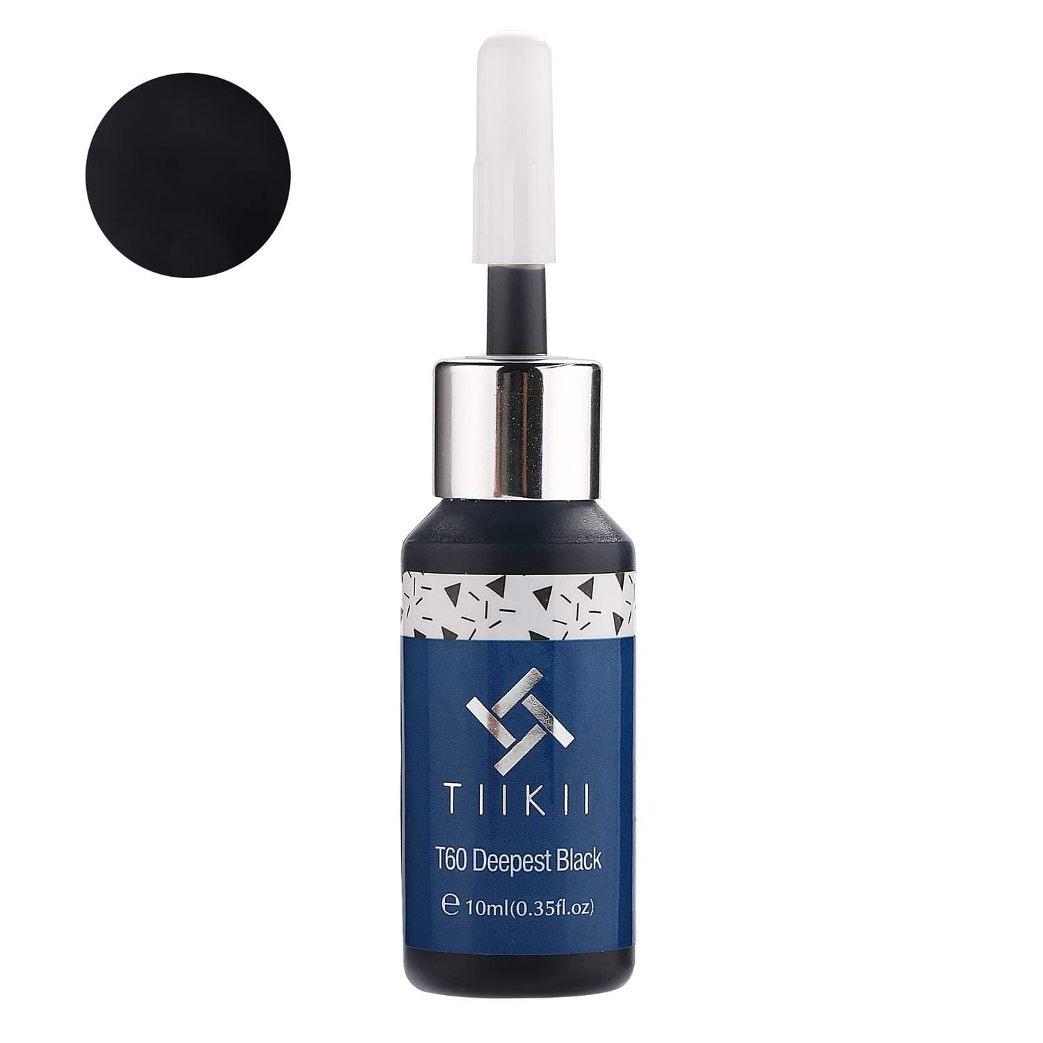 Tiikii Permanent Makeup Eyeliner Ink Organic Deepest Black Cosmetic Micro Pigment for Tattoo Machine Color 10ML 1 Piece