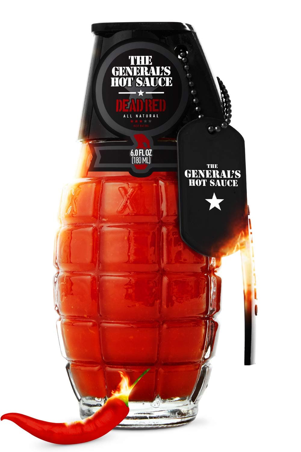 THE GENERAL'S HOT SAUCE Dead Red American Peppers, 180ml