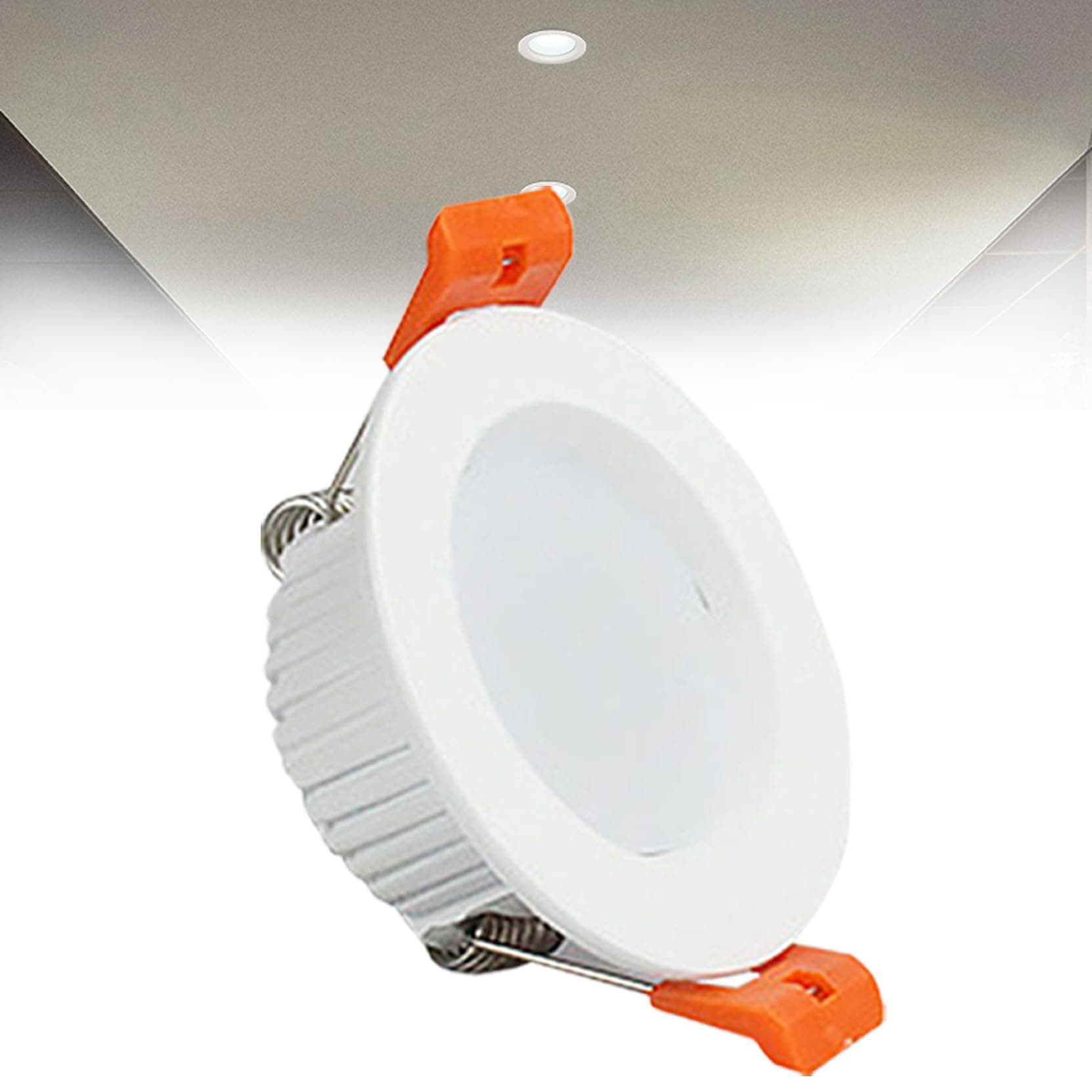 3W LED Recessed Ceiling Spotlights, 6000K Cold White Ultra Slim Panel Light, Cut Φ50-55mm, AC110-240V Round Downlights for Living Room Office, 1 Pack