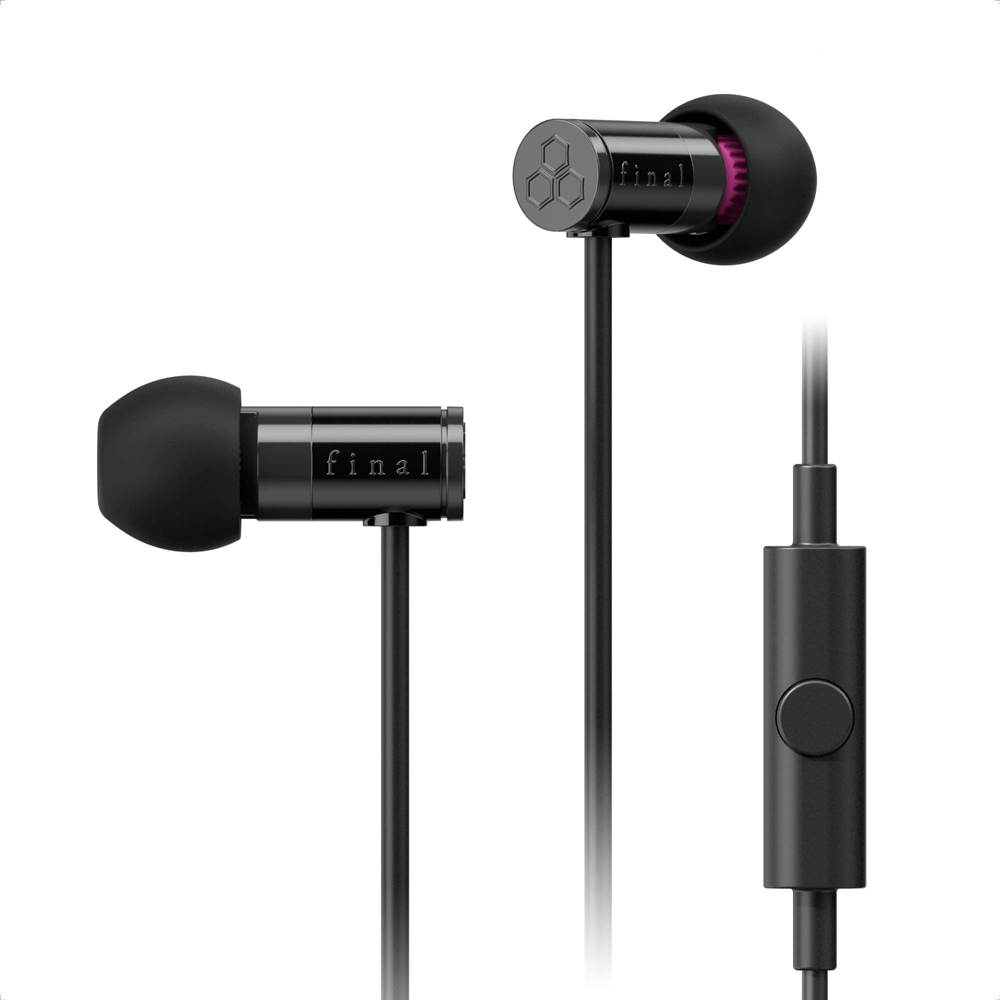 Audio E1000C In-Ear Monitor Dynamic Headphones With Interchangeable Ear Tips,Wired,Black