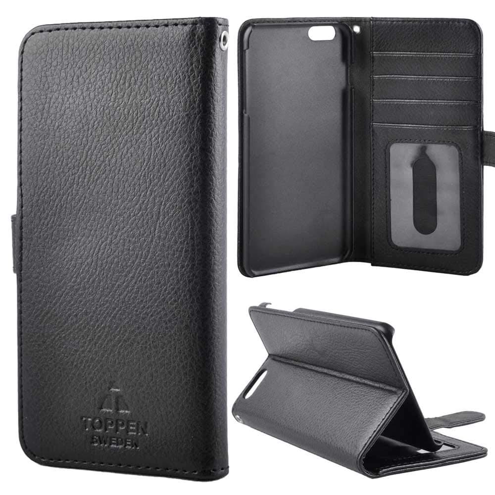 TOPPEN Left Handed Wallet Case For iPhone 6S Plus, Black