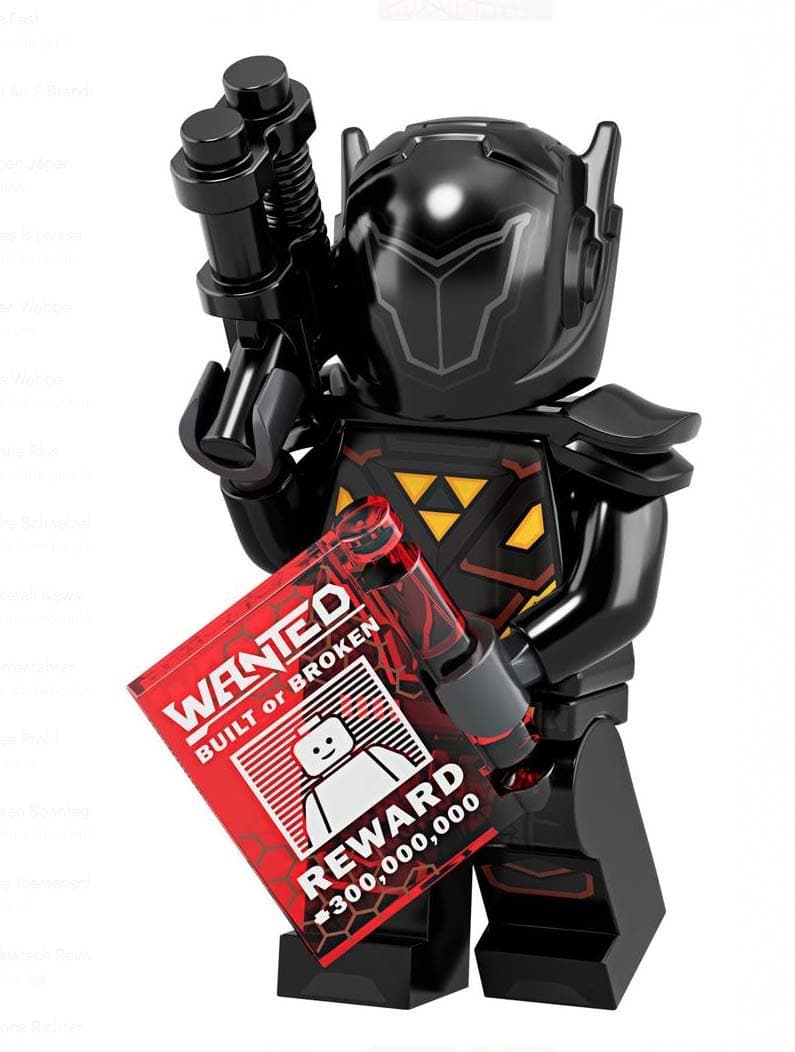 Minifigures Series 19 Galactic Bounty Hunter Blacktron Minifigure 71025 (Bagged)