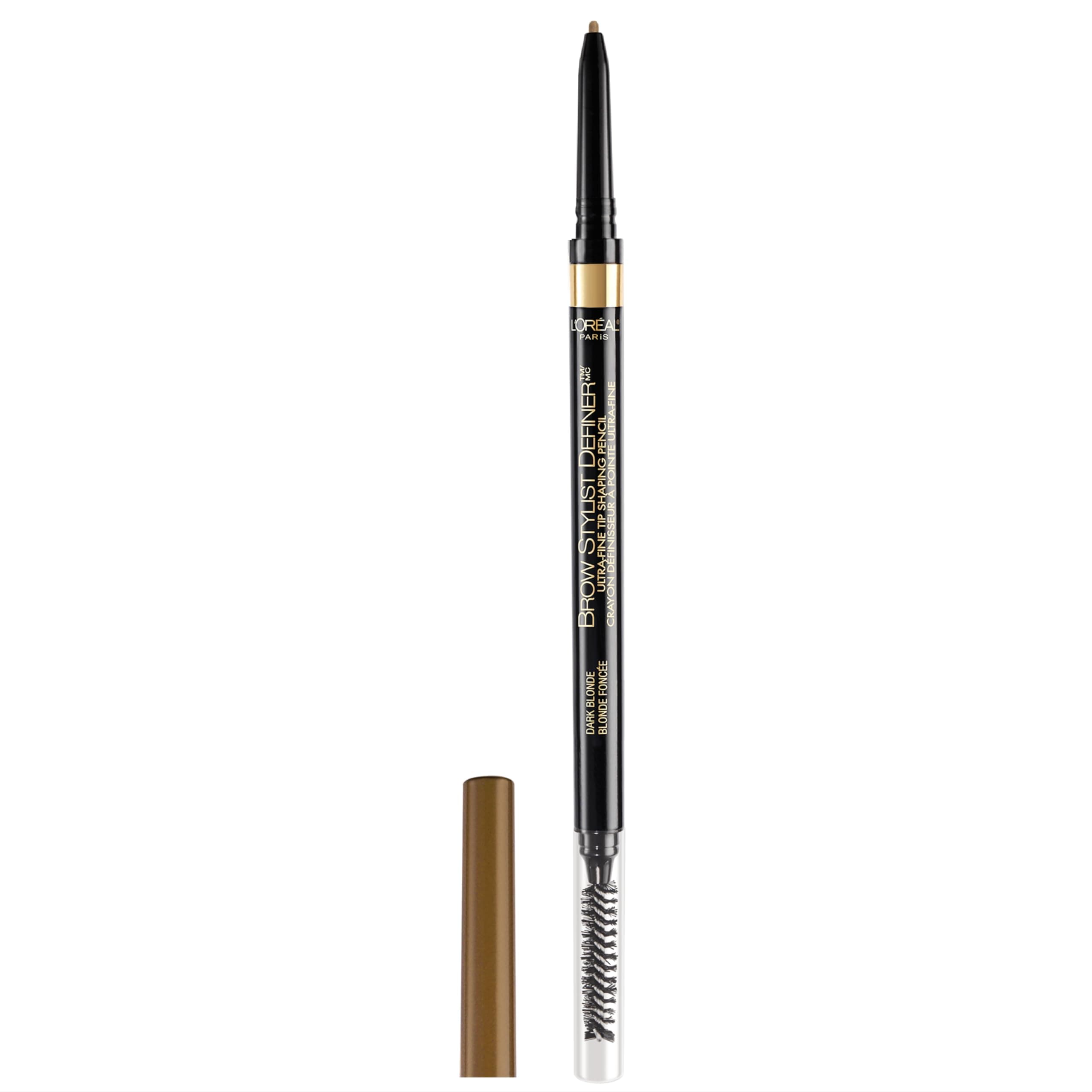 L'Oreal ParisMakeup Brow Stylist Definer Waterproof Eyebrow Pencil, Ultra-Fine Mechanical Pencil, Draws Tiny Brow Hairs and Fills in Sparse Areas and Gaps, Dark Blonde, 0.003 Ounce (Pack of 1)
