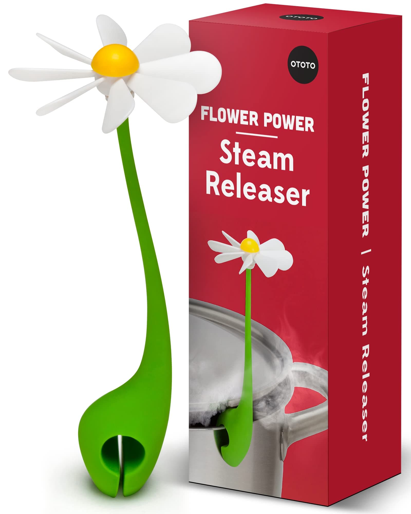NEW!!! Flower Power Steam Releaser - Fun Kitchen Gadgets - Spinning Flower Lid Holder On Pot & Lid Lifter - Cool Kitchen Gadgets - Cute Gifts for Women, Kitchen Accessories Gadgets