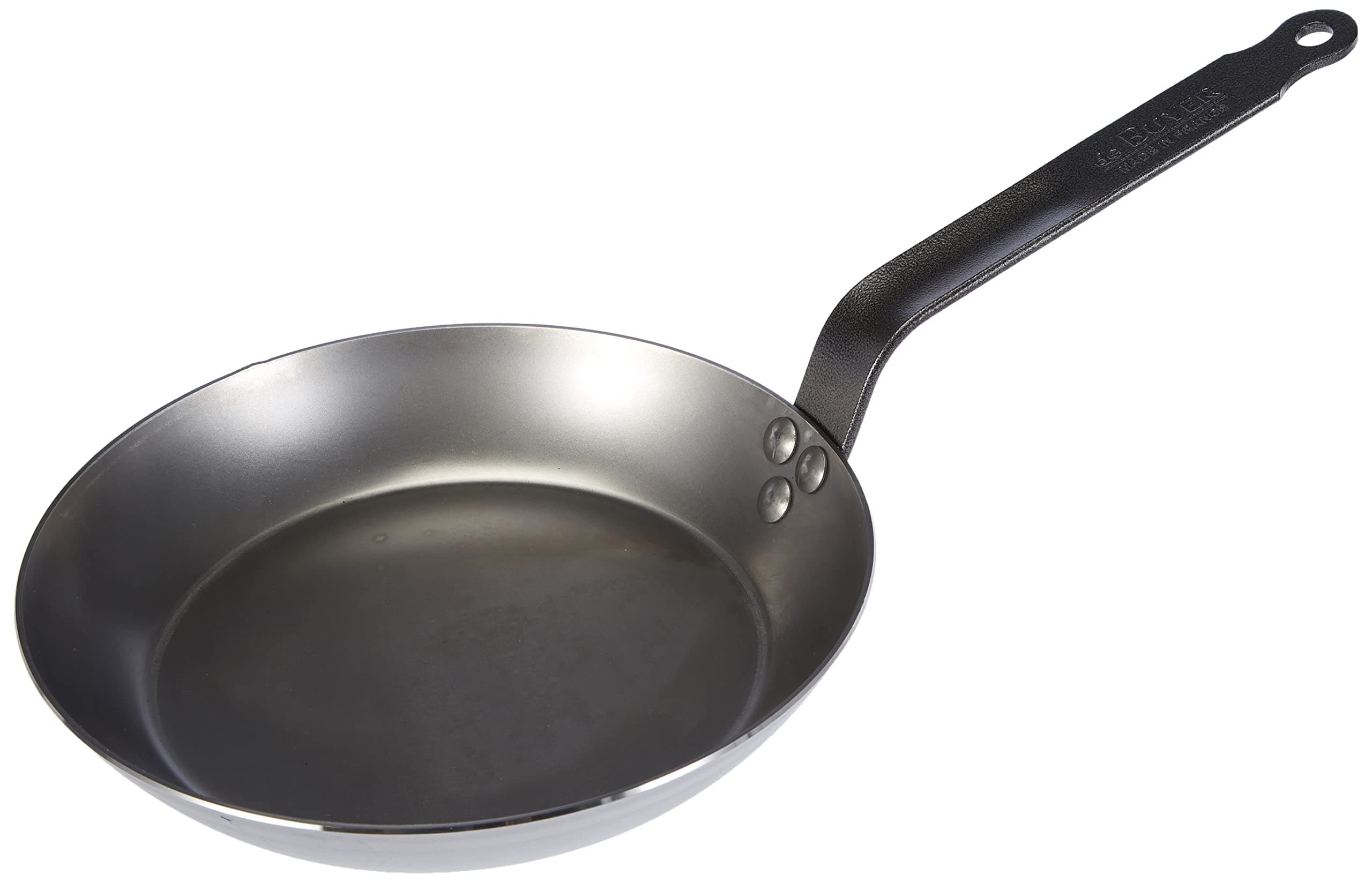 5110.24 Carbone Plus Heavy Quality Steel Round Lyonnaise Frying Pan, 24 cm Diameter
