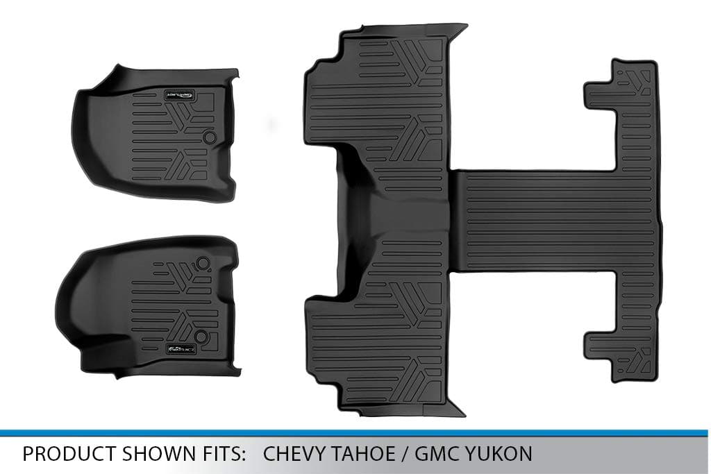 SMARTLINER Custom Fit 3 Row Liner Set Compatible with 2021-2025 Cadillac Escalade