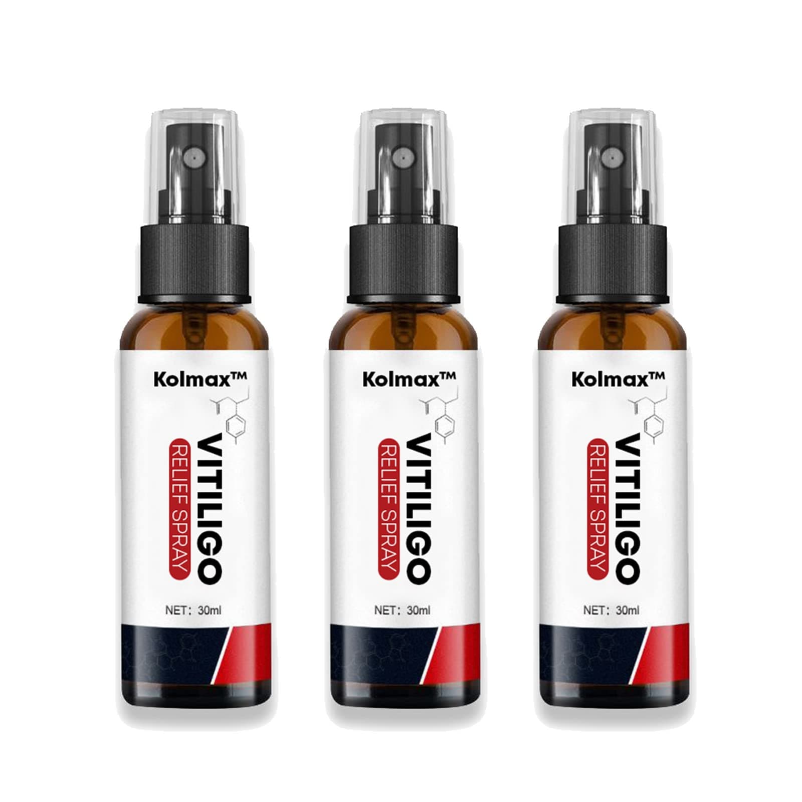 LELEBEAR Kolmax Vitiligo Relief Spray, Vitiligo Treatment for Reduce White Spots (3 Pcs)